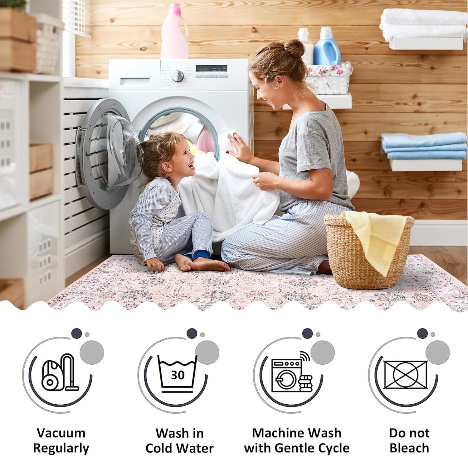 GarveeMore Orientteppich Rutschfester Schmutzabweisender Waschbarer mit günstig online kaufen