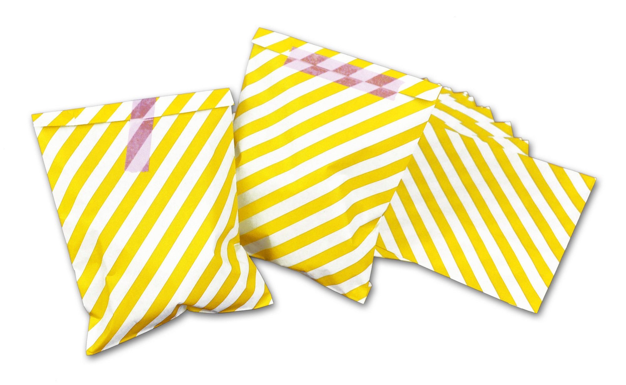 WUNDERVoll gelb mit Papierdekoration Frau Papiertüten diagonalen - Streifen