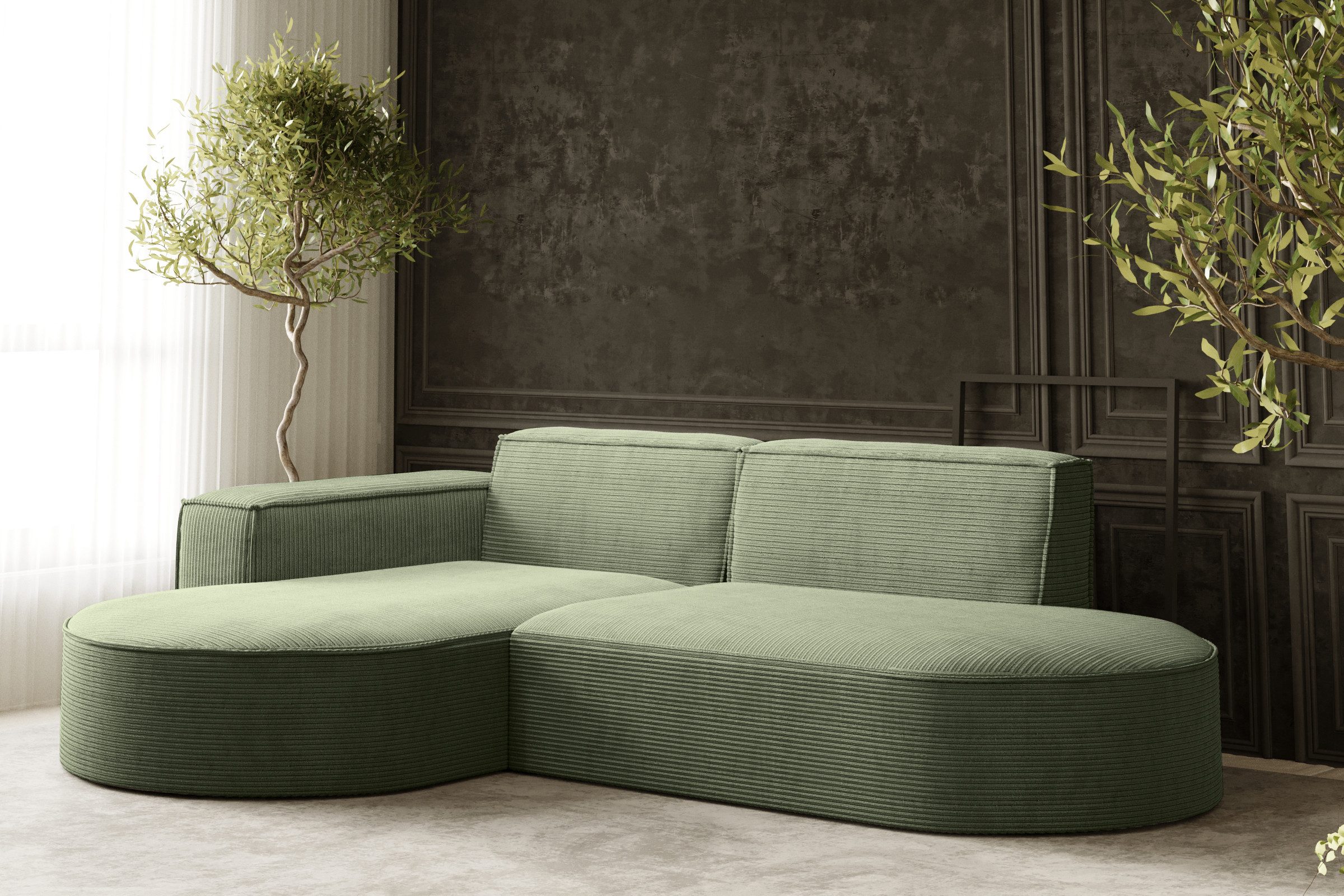 Kaiser Möbel Ecksofa Designer MODENA STUDIO L stoff Cord, Verita,Boucle, Ec günstig online kaufen