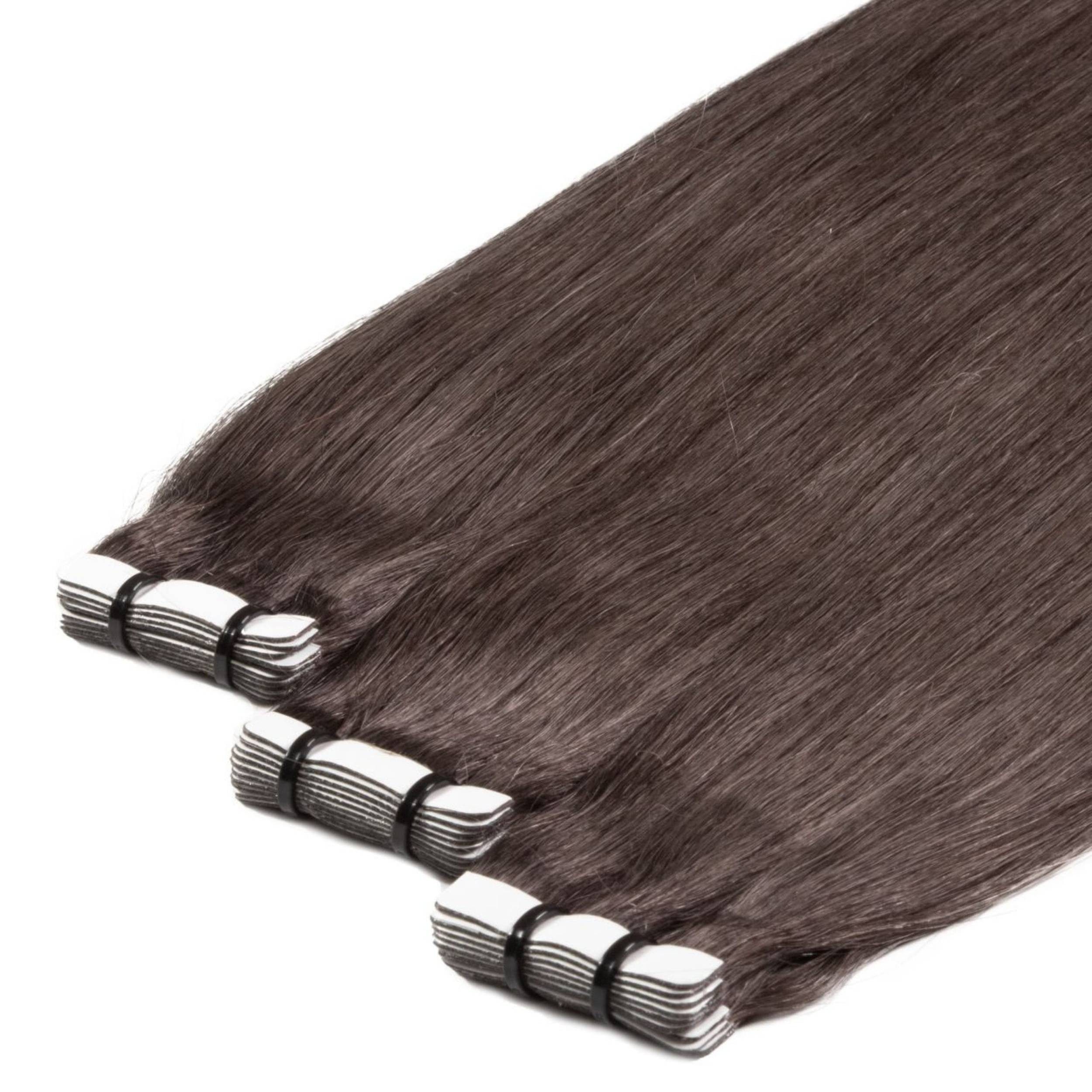 hair2heart Echthaar-Extension Premium Tape Extensions #6/0 Dunkelblond 50cm