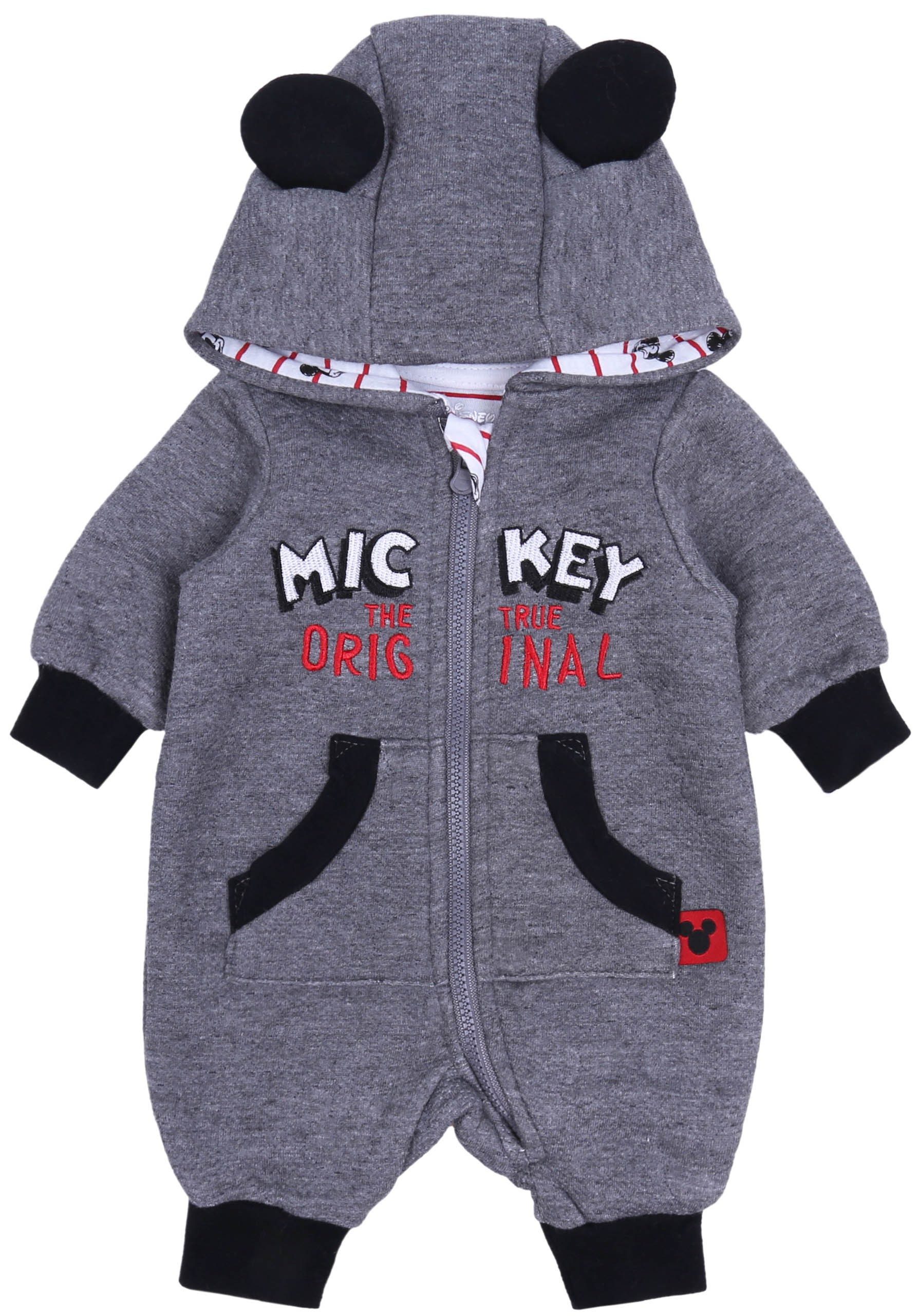 Sarcia.eu Повзунки Grauer Trainingsanzug für Baby mit Kapuze Mickey Mouse 3-6 Monate