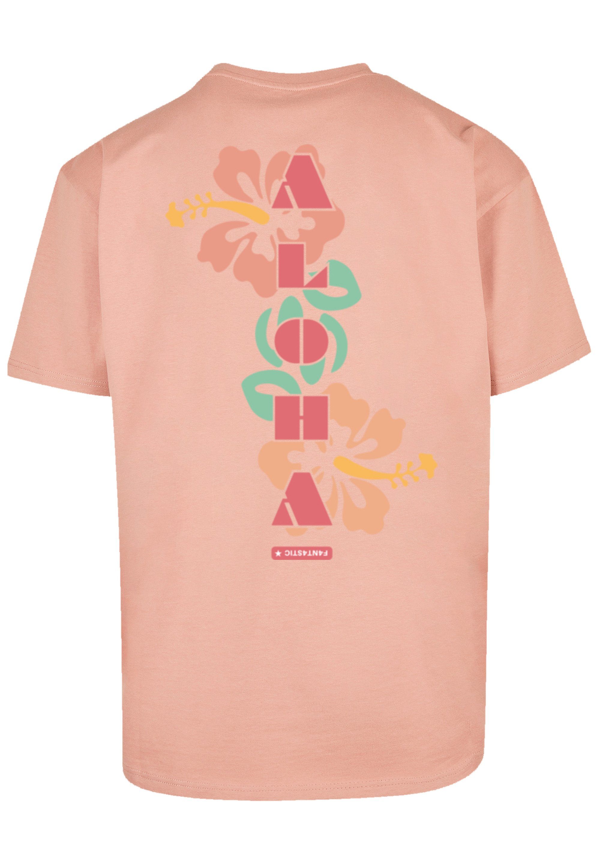 F4NT4STIC T-Shirt Aloha Print amber
