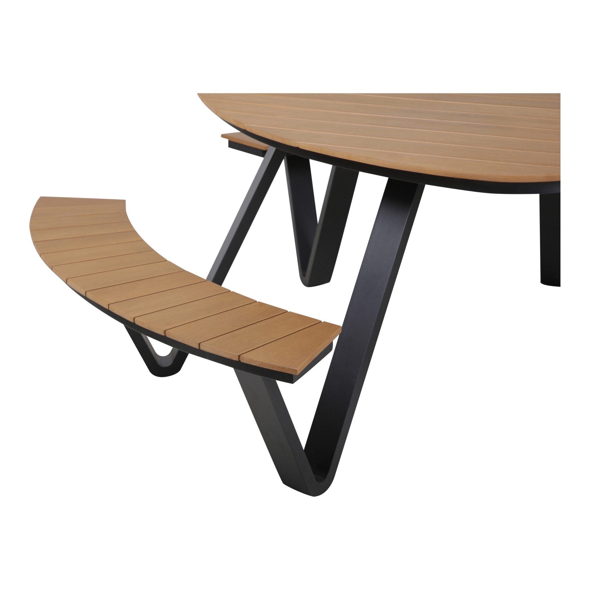 Lesli Living Garten-Essgruppe in teaklook, Polywood - 139,5x140x74x230cm (LxBxHxD)