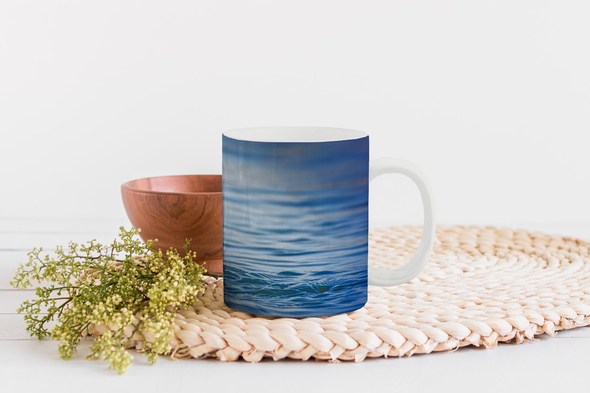 Teetasse, Geschenk Keramik, Siegel Wasser, - Kaffeetassen, Becher, - Porträt Teetasse, Tasse MuchoWow