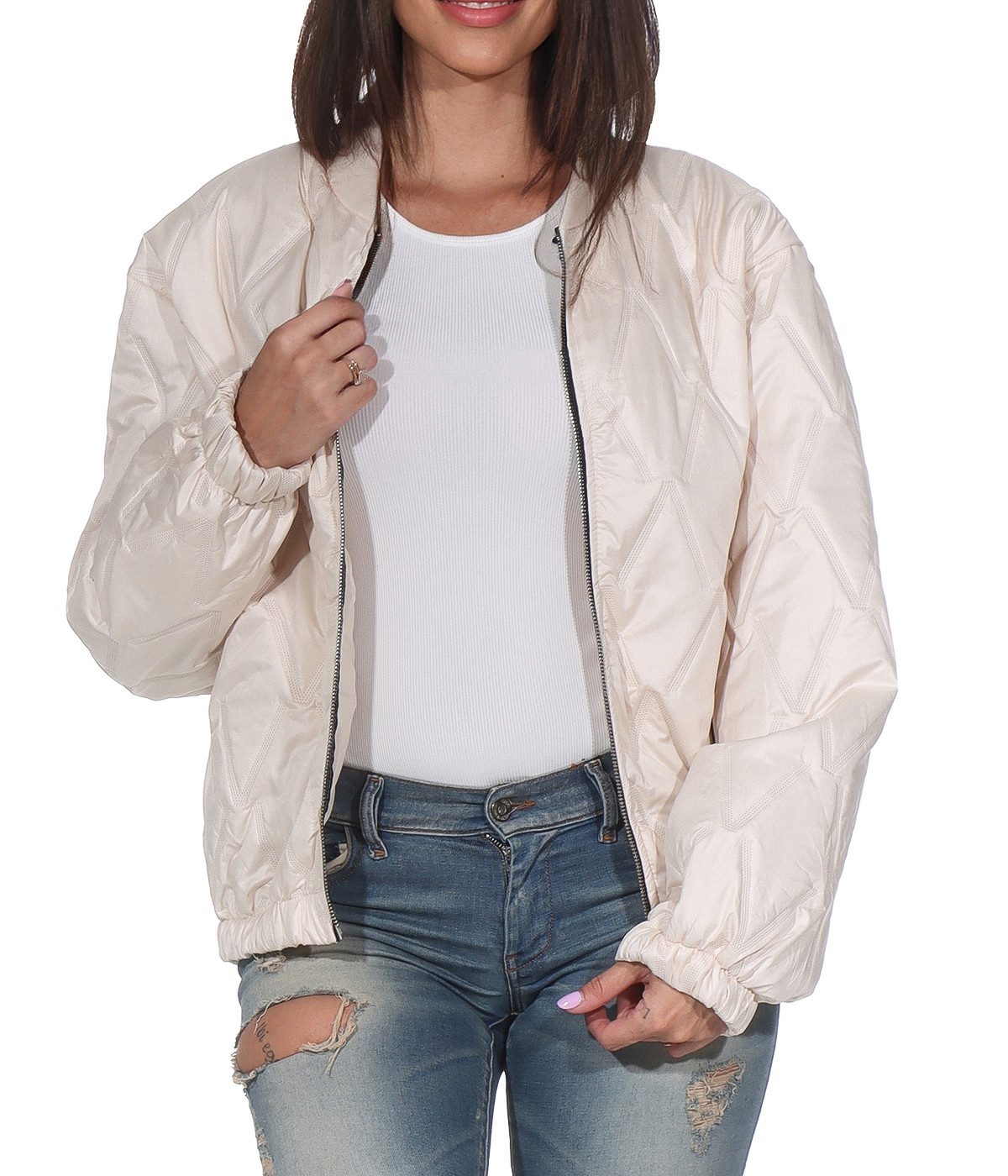 simaranda Bomberjacke leichter Blouson Übergangsjacke kurz 5559 günstig online kaufen