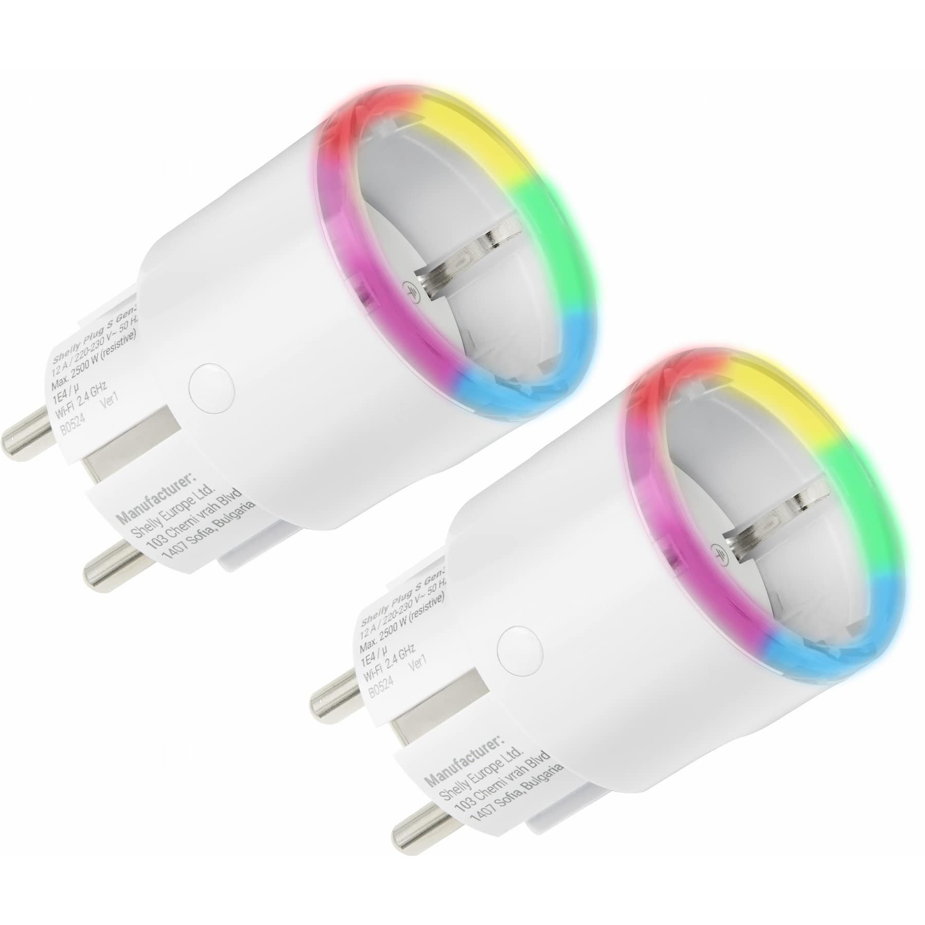 Shelly WLAN-Steckdose SHELLY WLAN-Steckdose Plug S Gen3, Matter, weiß, 2 Stück