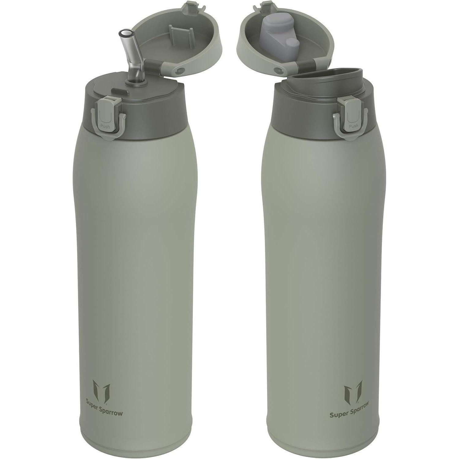 LuxusKollektion Thermoflasche Trinkflasche Edelstahl Thermosflasche 950 ml M- Wüstengrün