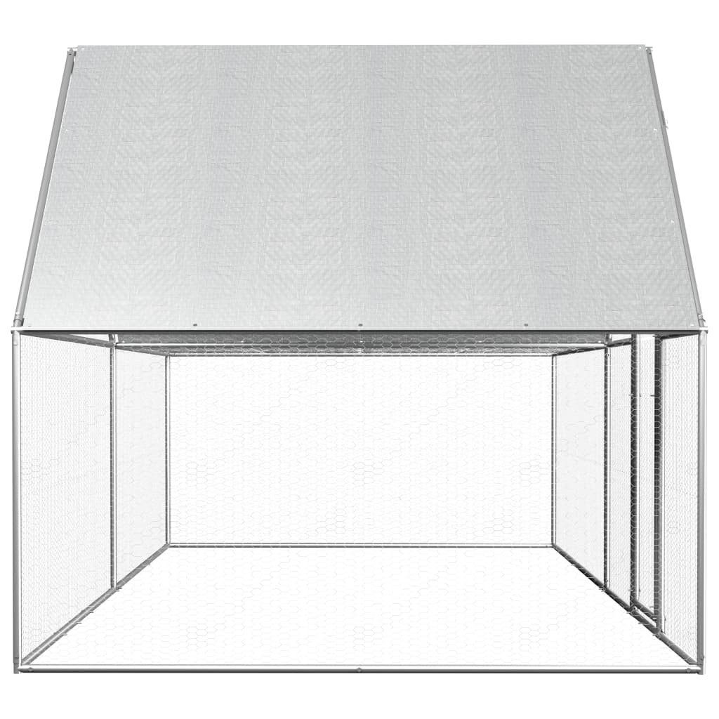 vidaXL Hühnerstall, Hühnerkäfig 4x2x2 m Verzinkter Stahl
