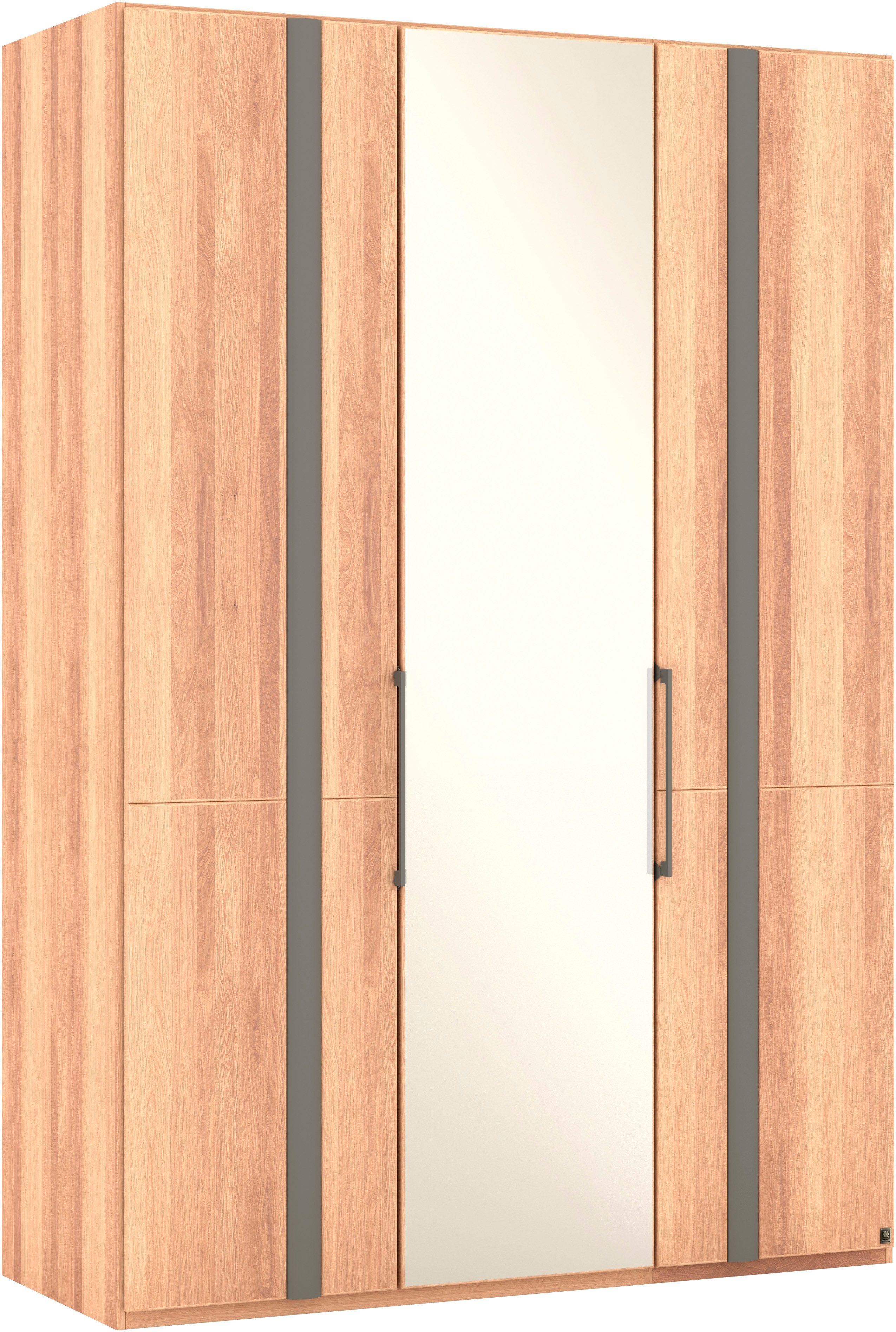 Musterring Kleiderschrank Sorrent, Kleiderschrank, Schrank, teilmassiv Eiche (mit Türdämpfern, in 5 Breiten & 2 Höhen, extra Böden, MADE IN GERMANY) Türen Eiche massiv oder als Parsol-Bronze-Spiegel, verschiedene Maße