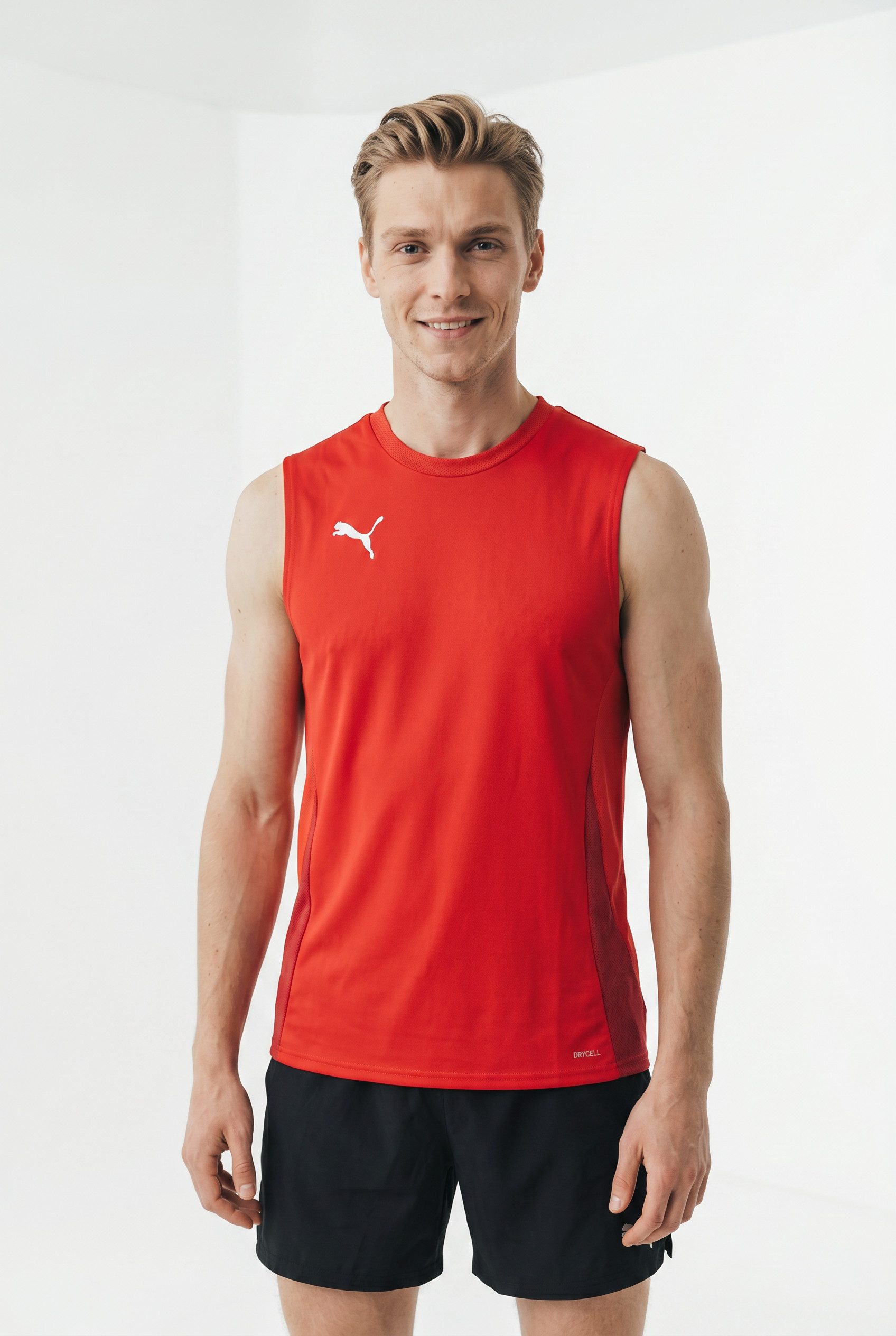 PUMA Fußballtrikot TEAMGOAL SLEEVELESS JERSEY für Fußball, ärmellos, sportlicher Stil, aus Interlock-Material