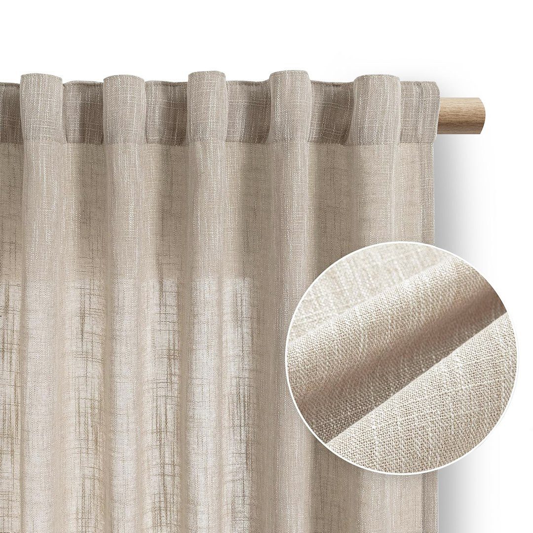 Restilo Gardine Gardine Stangendurchzug Vorhang Viskose Microfaser Transpar günstig online kaufen