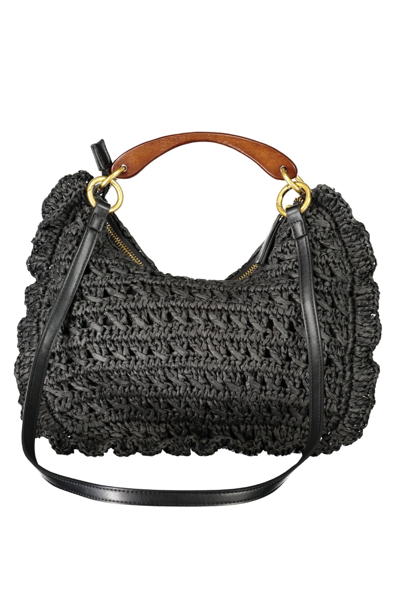 TWINSET Umhängetasche, Elegante schwarze Tasche mit abnehmbarem Schulterriemen und Logo