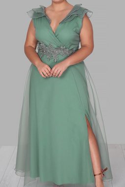 Modabout Abendkleid Langes Maxikleid Sommerkleid für große Größen - NELB0588D5152YŞL (1-tlg)