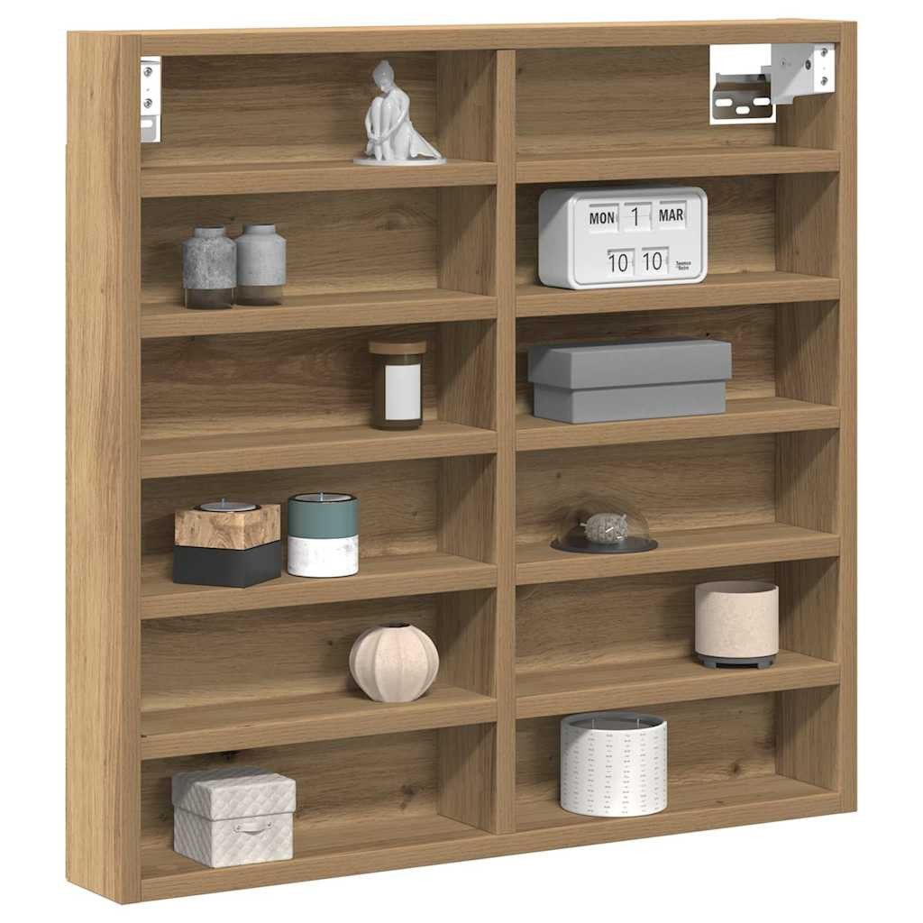 vidaXL Regal Vitrine Wandhalterung Artisan-Eiche 60 x 8,5 x 58 cm, 1-tlg. – Bild 3 von 5