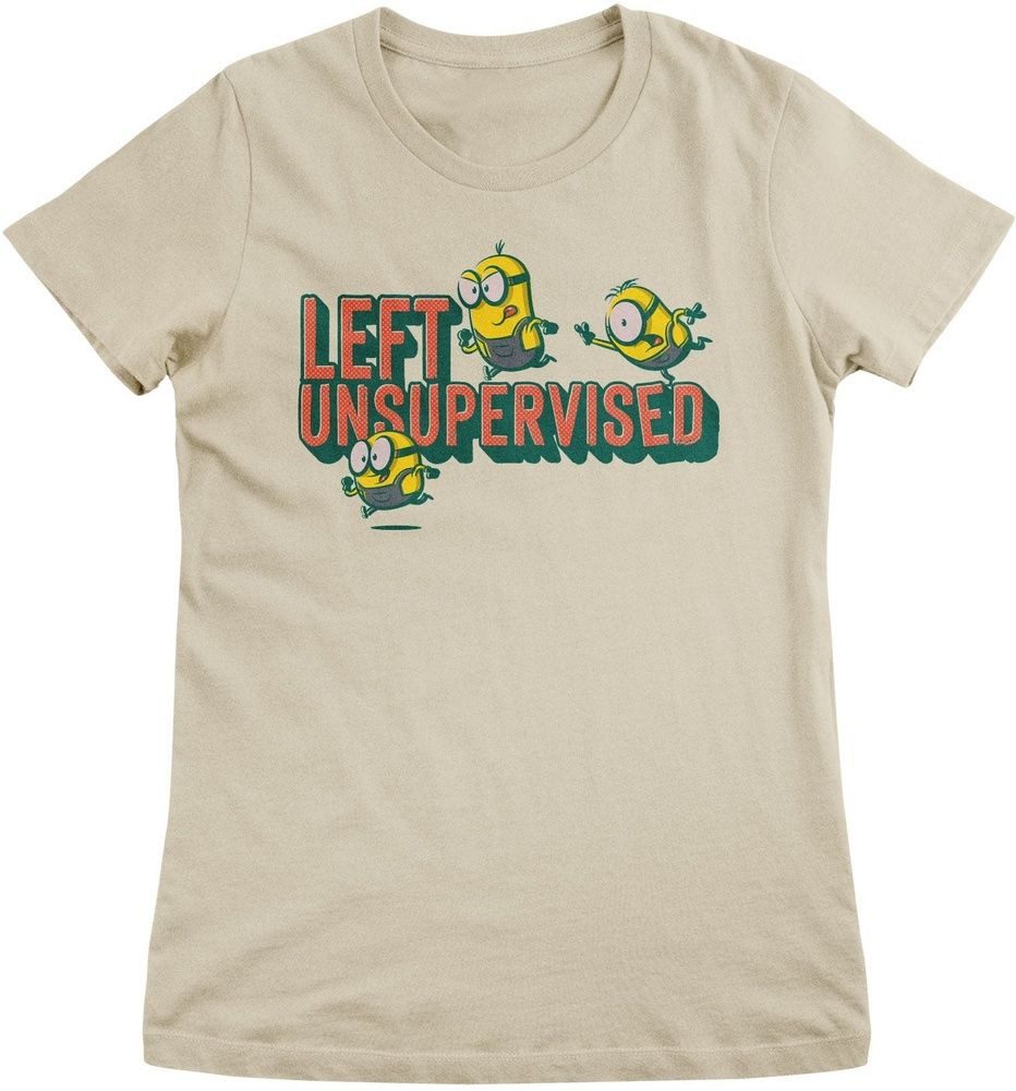 Minions T-Shirt Minions Left Unsupervised Girly Tee