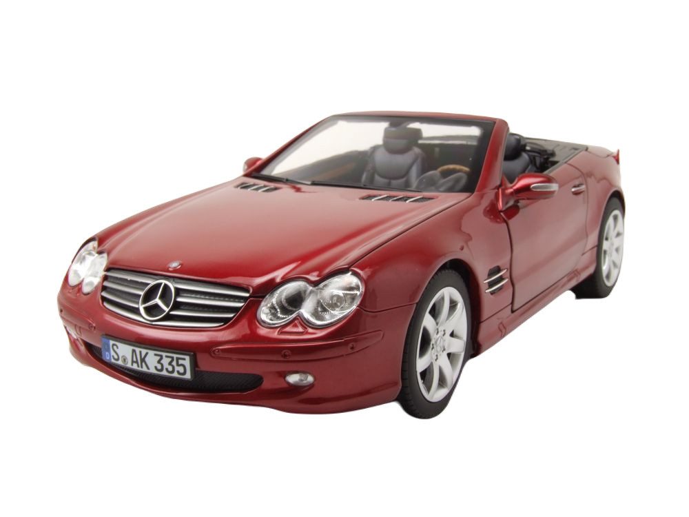 Norev Modellauto Mercedes SL 500 2003 rot metallic, Maßstab 1:18