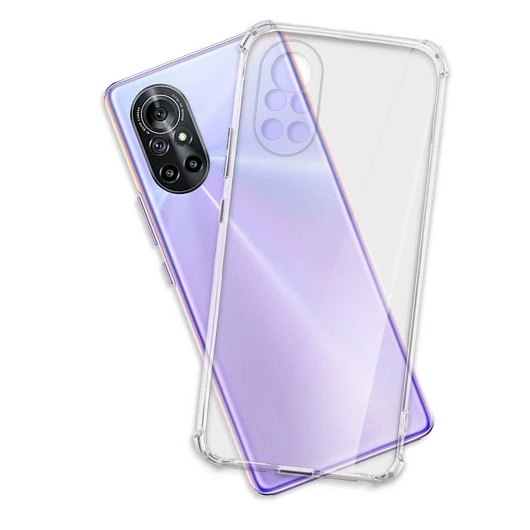 mtb more energy Smartphone-Hülle Clear Armor Case für Huawei nova 8 5G, Transparente TPU Schutzhülle Case Backcover mit Anti-Shock Verstärkung