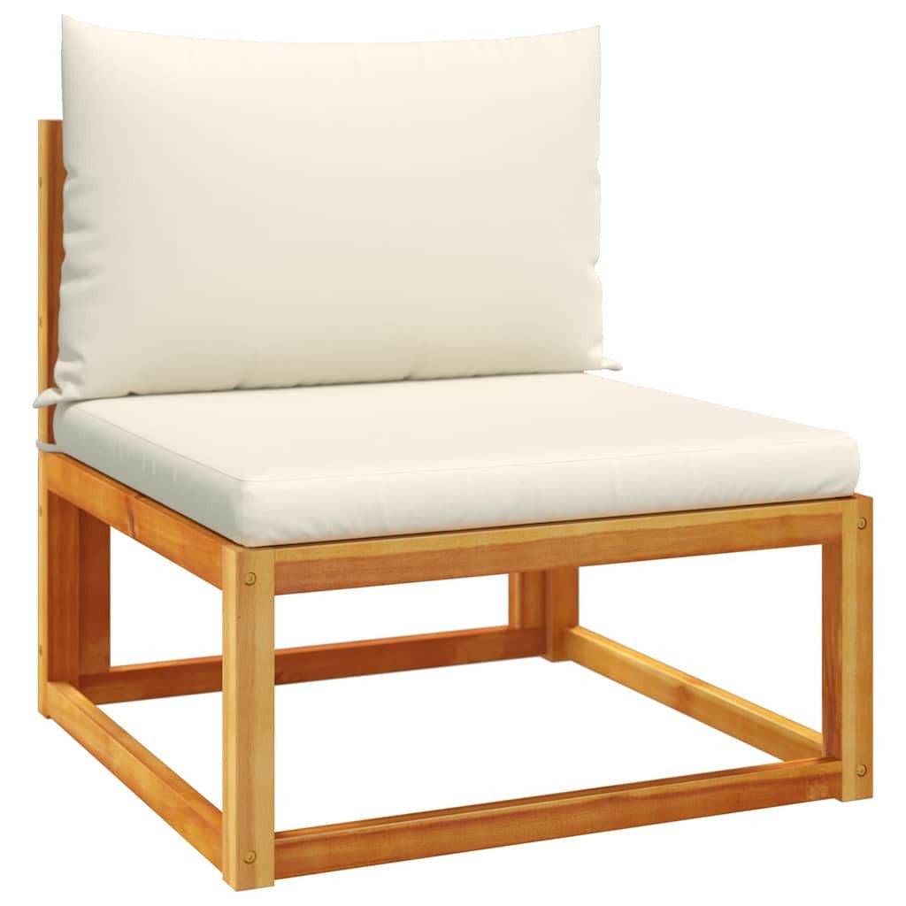 vidaXL Loungesofa Gartensofa ohne Armlehnen mit Kissen Holz & Rattan, 1 Tei günstig online kaufen