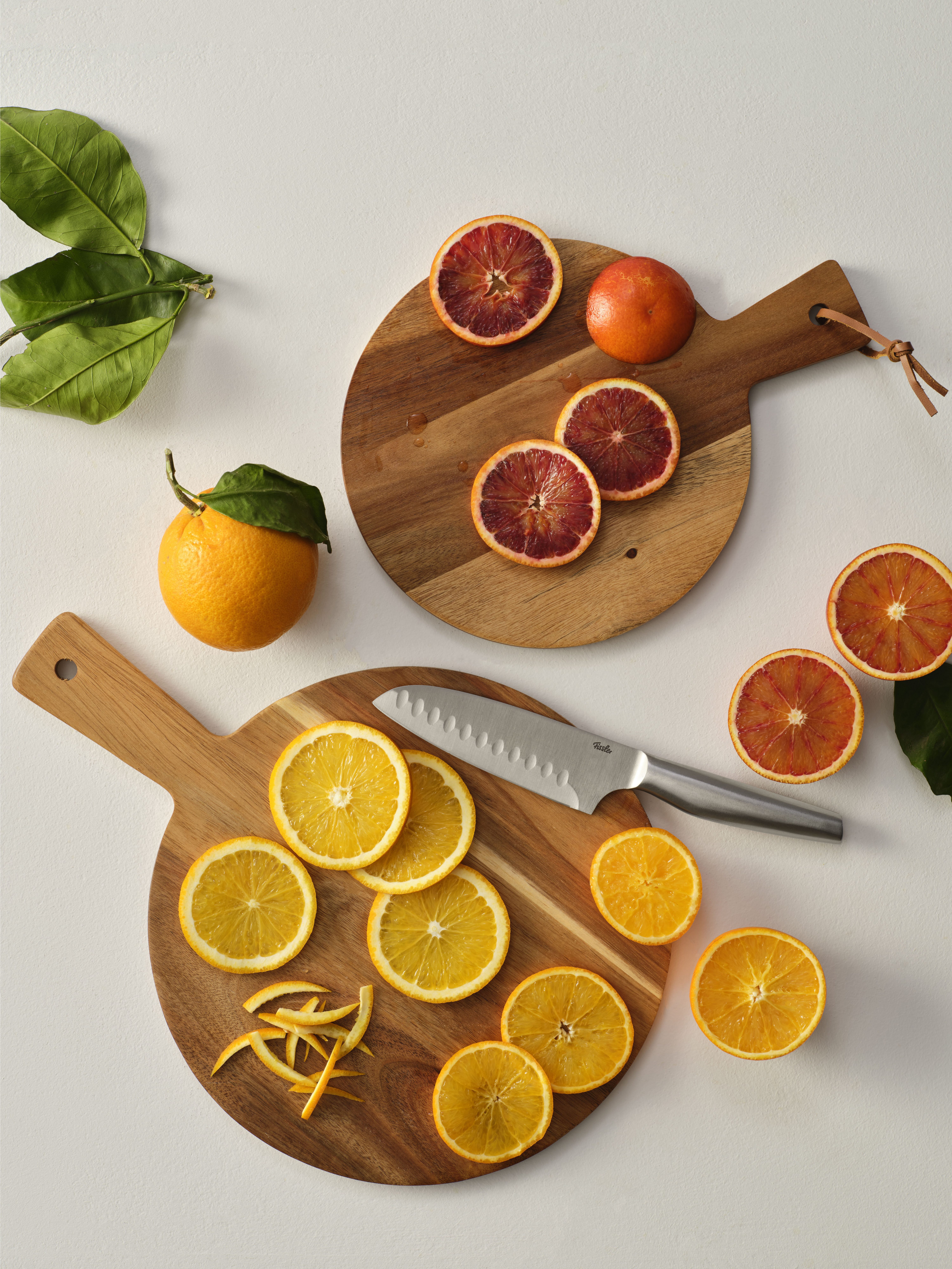 Fissler Santokumesser Essential, breite Klinge, Halbkropf, leicht gebogenes Klingenprofil, Kullen