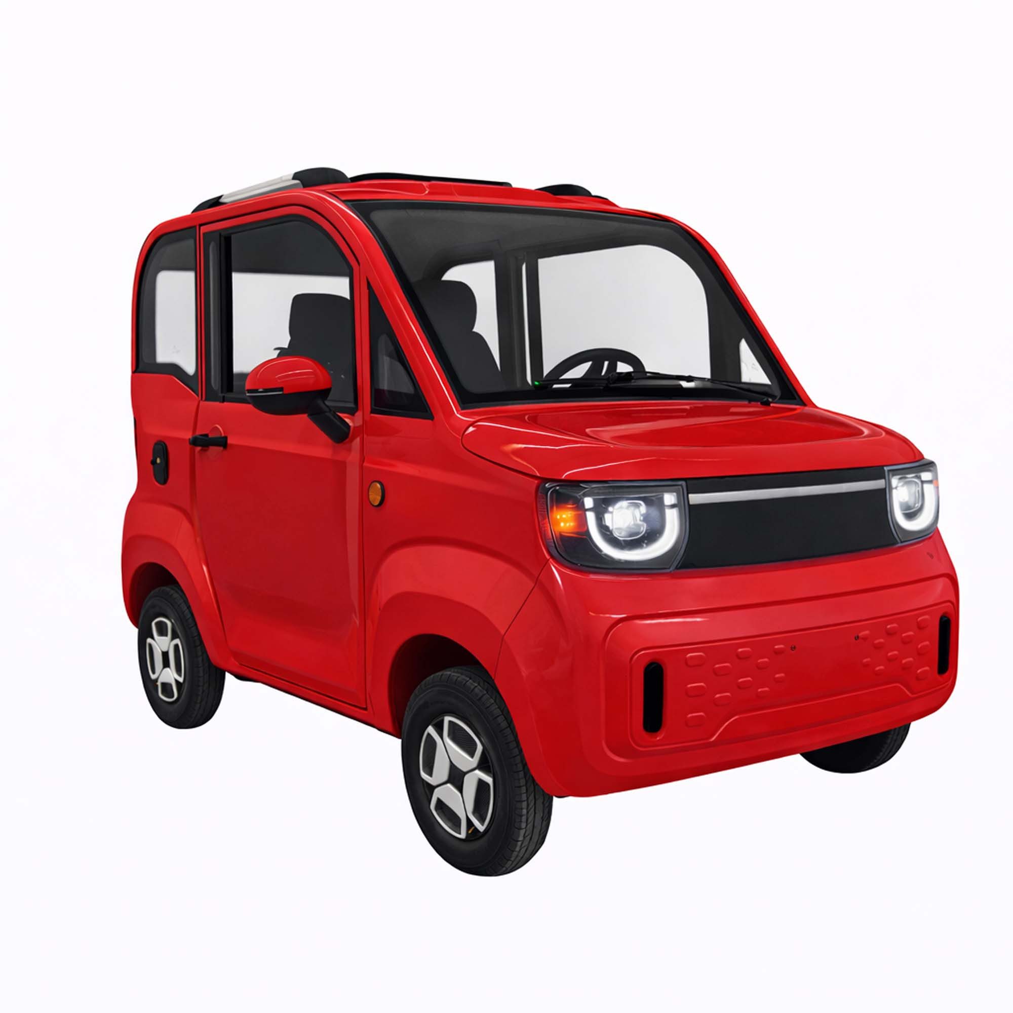 Urban Hopper E-Motorroller Urban Hopper Twin Base 4-Rad Elektro Kabinenroller 2 Sitzer Microcar, 3000 W, 45 km/h, Sitz nebeneinander ca. 60km Reichweite, Blei-Gel Akku, LED Licht COC