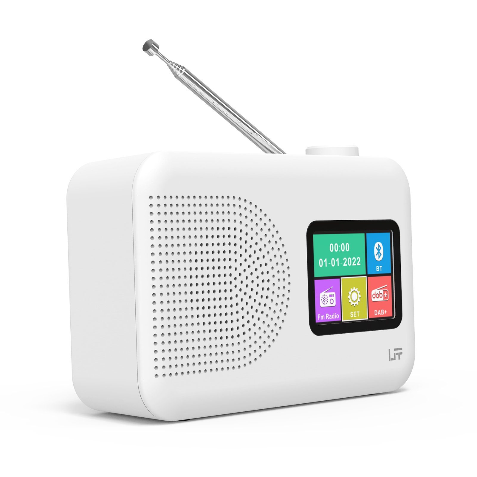 Radio mit RDS Farbdisplay UKW Bluetooth (DAB) awortek mit DAB Weiß Digitalradio Digitalradio