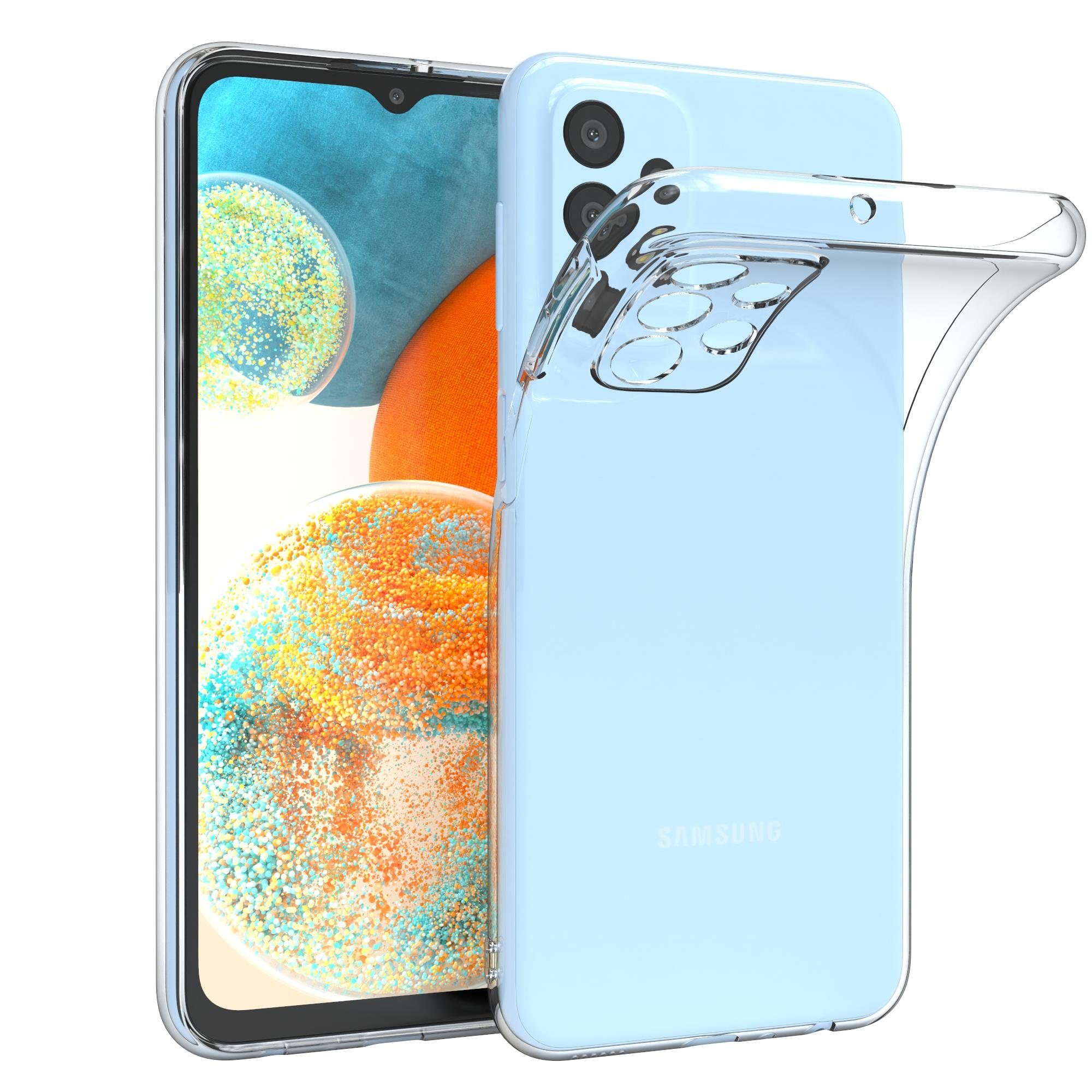 EAZY CASE Handyhülle Slimcover Clear für Samsung Galaxy A23 5G 6,6 Zoll, durchsichtige Hülle Ultra Dünn Silikon Backcover TPU Telefonhülle Klar