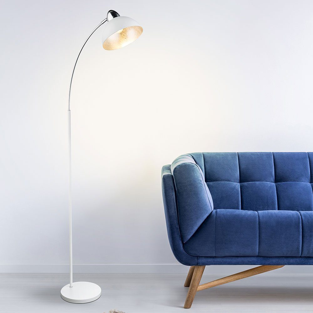 Lampe Stehlampe, Leuchtmittel Arbeits Warmweiß, Farbwechsel, Leuchte Steh Blattsilber etc-shop Zimmer inklusive, LED Bogen