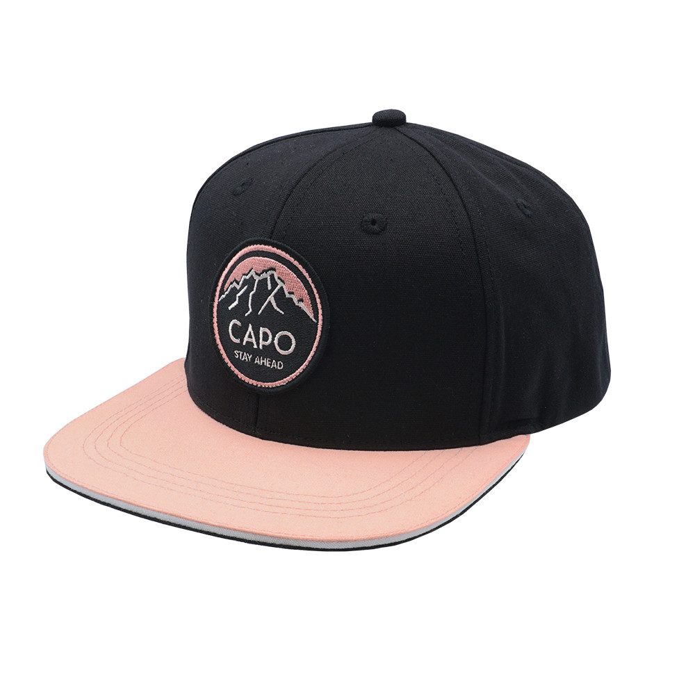 CAPO Baseball Cap Baseballcap, Label 6-teilig, flaches Dach (1-St)