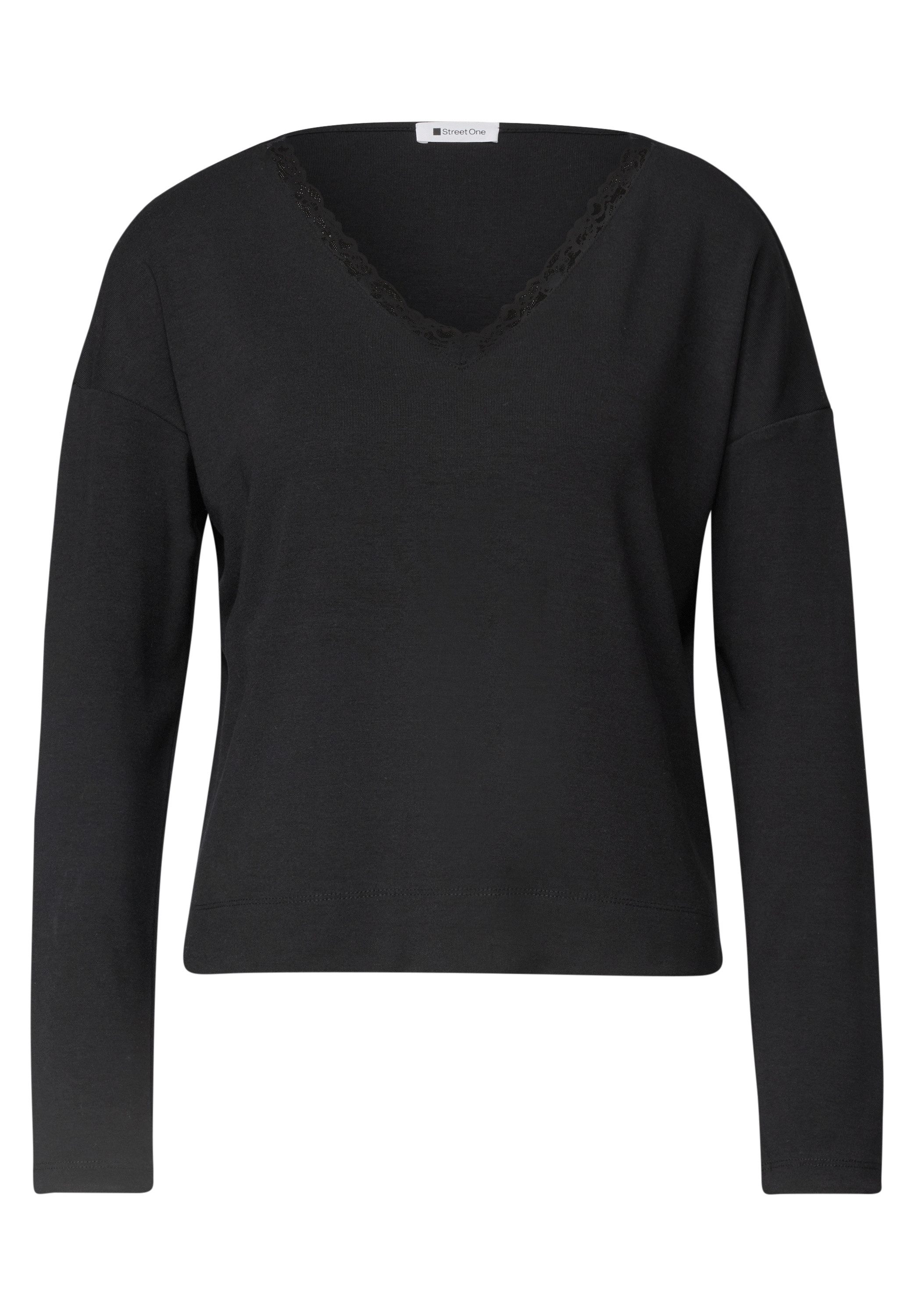 STREET ONE Langarmshirt aus softem Materialmix – Bild 4 von 5