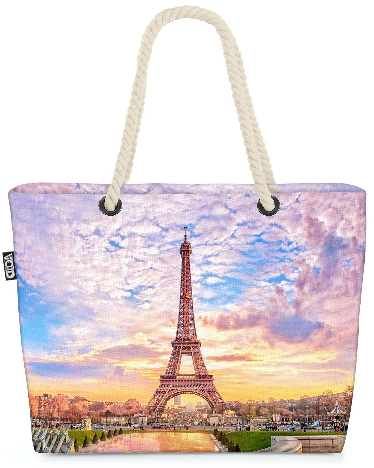 VOID Strandtasche Liebe Paris (1-tlg), Himmel Urlaub Landschaft Sonne Frankreich Eifelturm Stadt