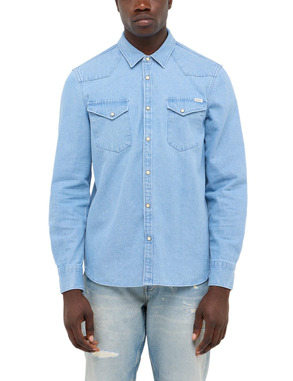 MUSTANG Langarmhemd Herren Style Duver