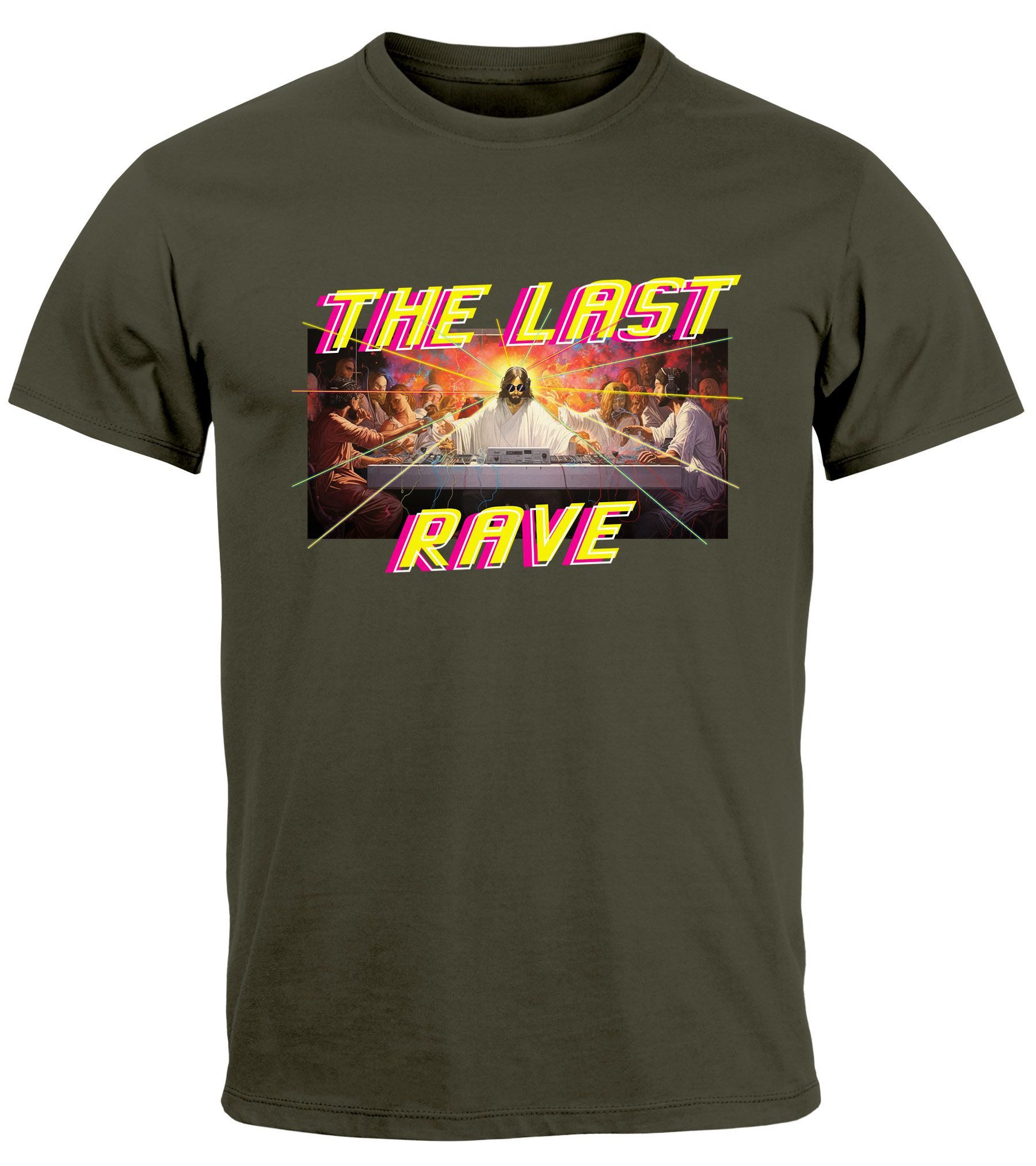 Neverless Print-Shirt Herren T-Shirt Techno The günstig online kaufen