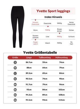 Yvette Funktionsleggings mit Mesh und Taschen, high waist Sporthose, E110417A21