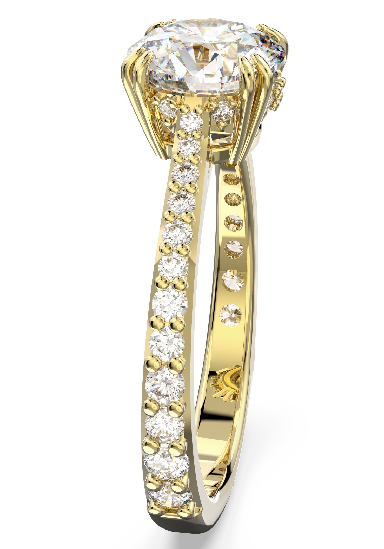 Swarovski Fingerring Stilla Round Cocktailring, mit Swarovski® Kristall