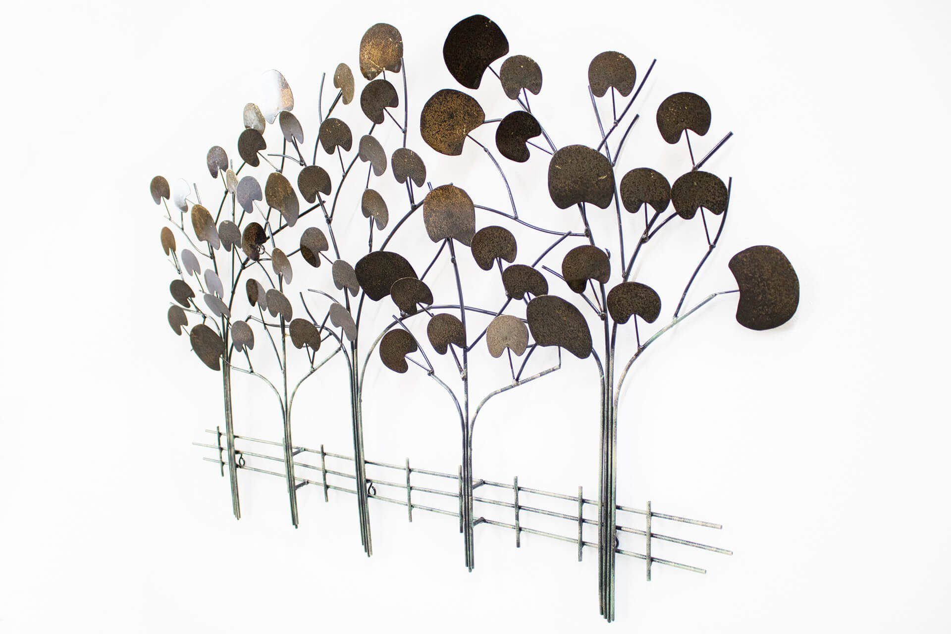 der Wanddekoobjekt Metall KUNSTLOFT cm, Wanddeko Serenade handgefertigte Bäume 117x72x6