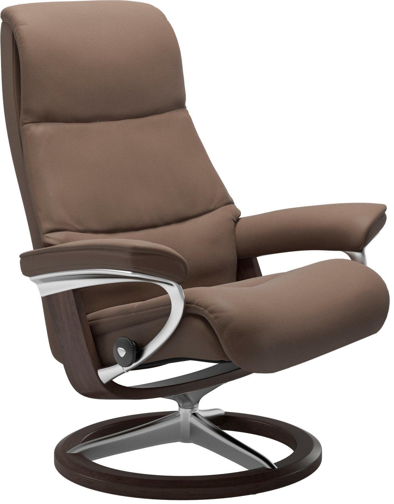 Stressless® Relaxsessel View (Set, Relaxsessel mit Hocker), mit Signature Base, Größe M,Gestell Wenge