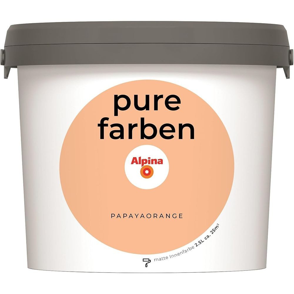 Alpina Wandfarbe Alpina pure farben 2,5 Ltr. Papayaorange Innenfarbe matt