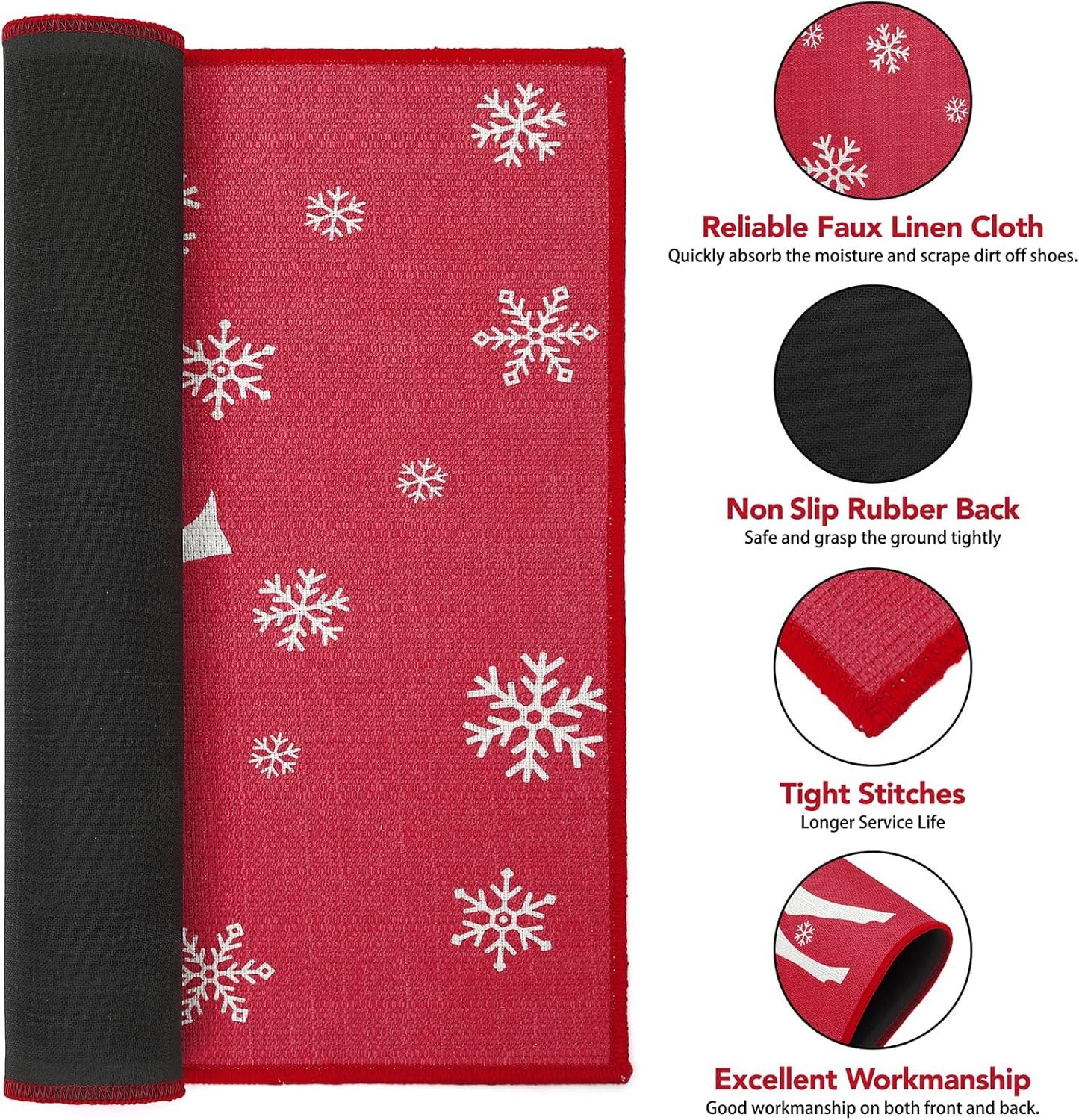 GarveeMore Fußmatte Weihnachten,Dekorative Türmatte mit Gedrucktem Hirschmu günstig online kaufen