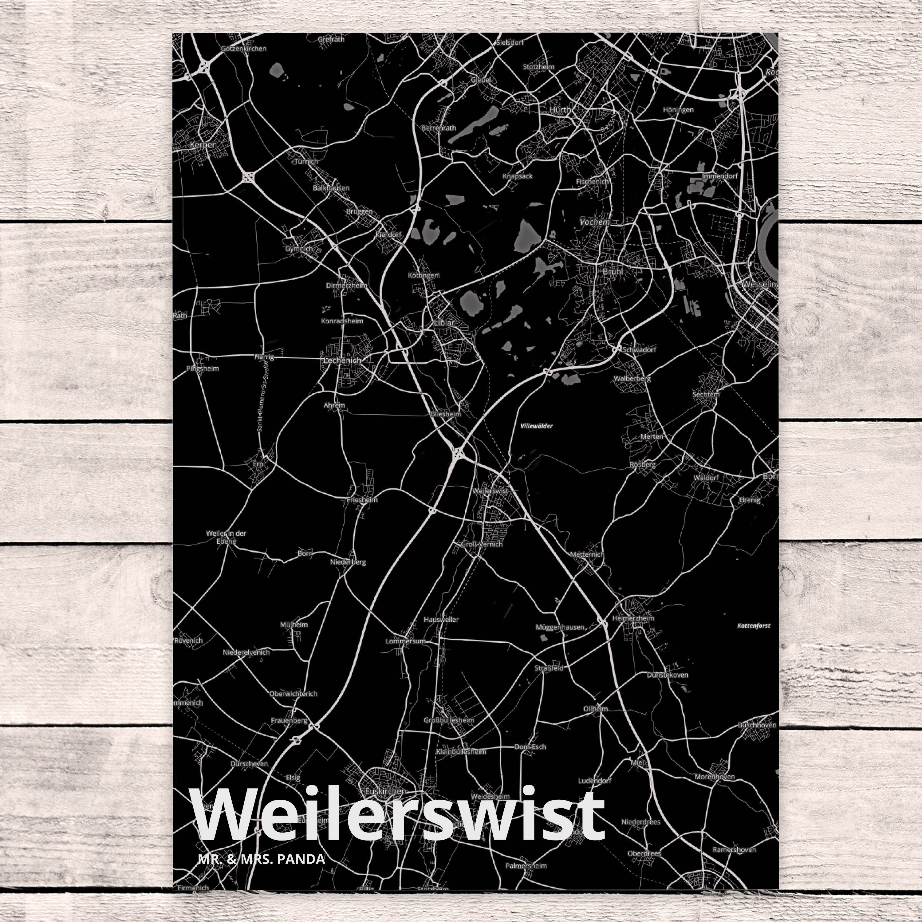 Stadt Dorf, Do Panda Weilerswist Einladung, - Mrs. Geschenk, Ansichtskarte, Mr. Ort, & Postkarte