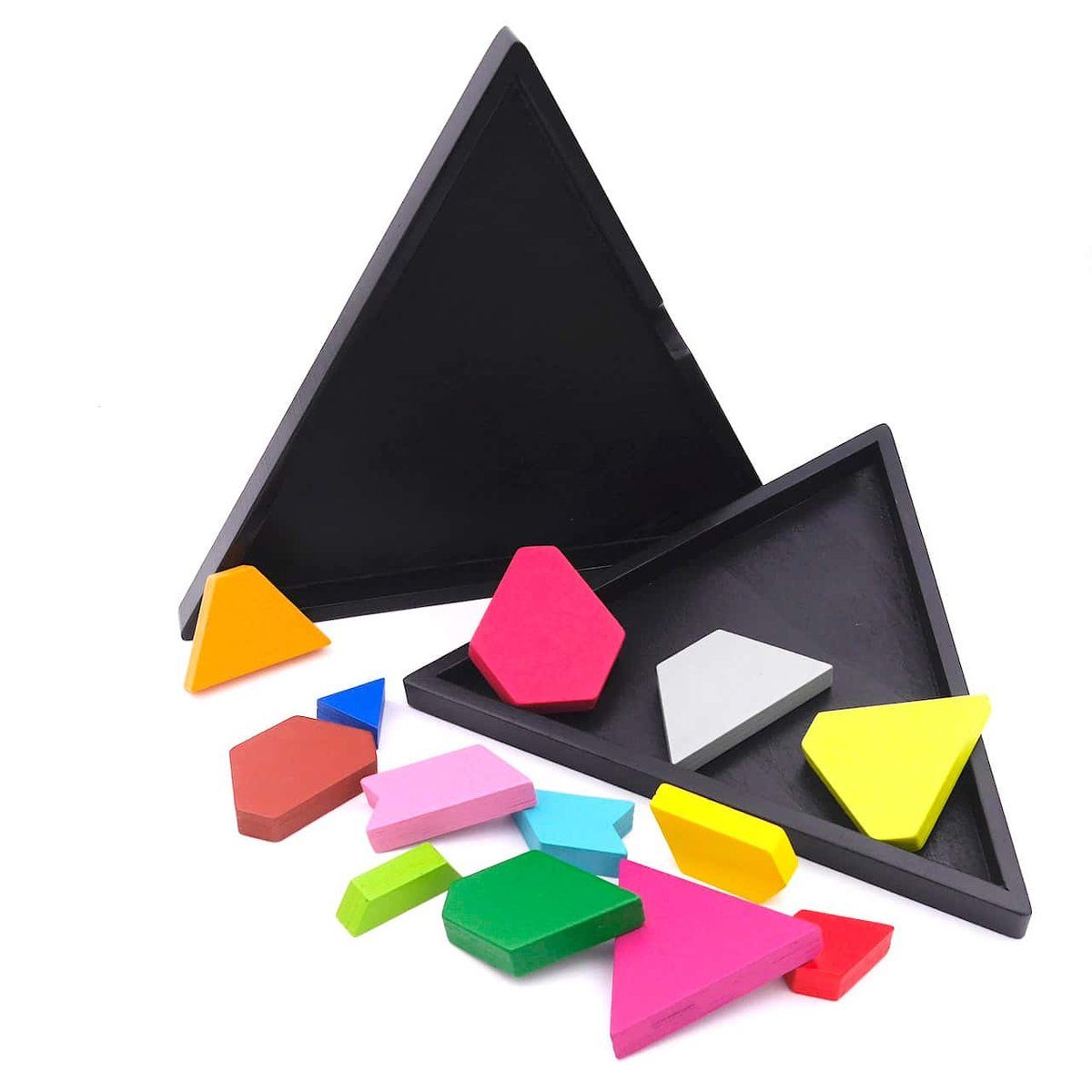 Philos Spiel IQ FIT DREIECK - tolles, buntes Legespiel, Knobelspiel, Holzspiel