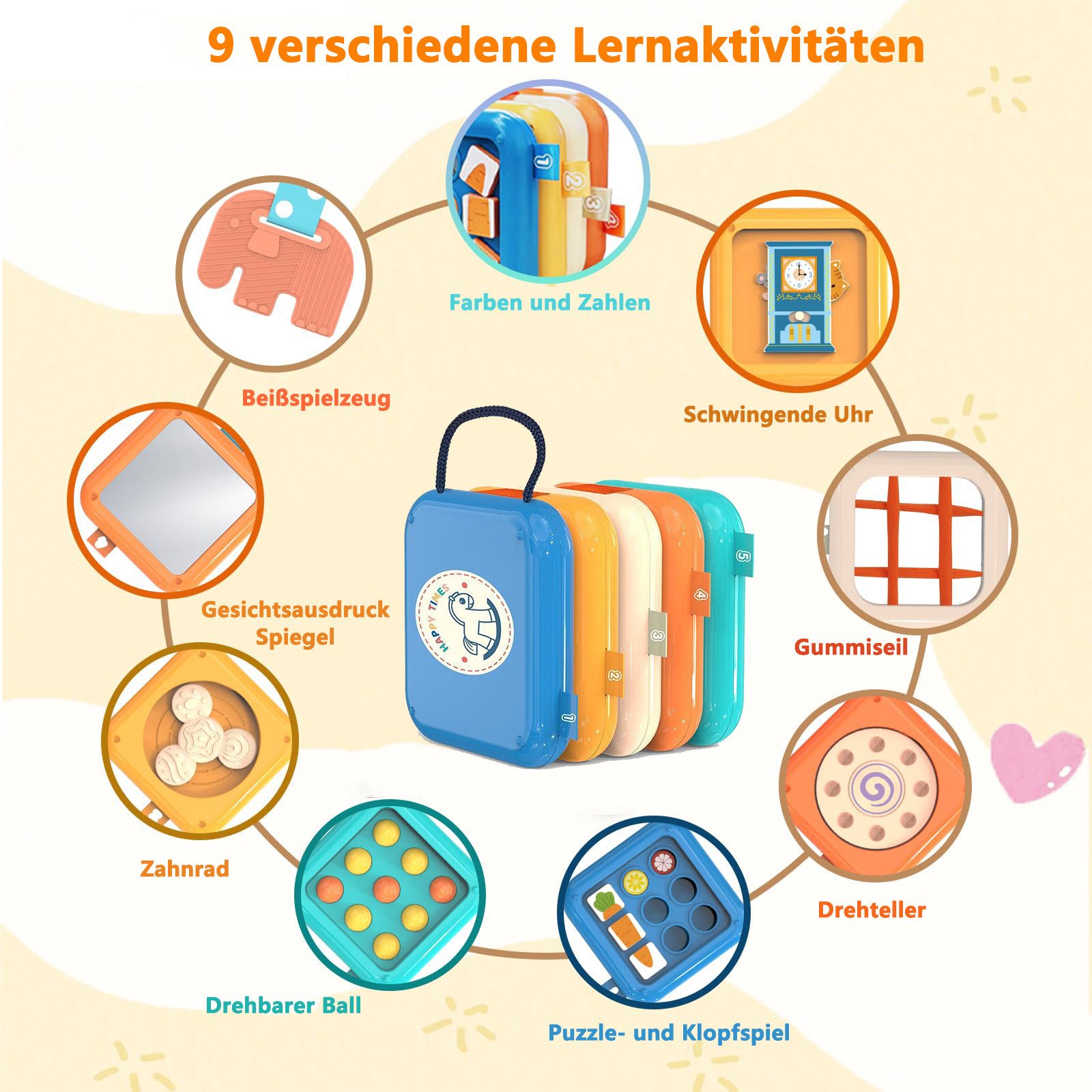 FOUORTUNATE-BEE Lernspielzeug Montessori Motorikwürfel Spielzeug Aktivitäts günstig online kaufen