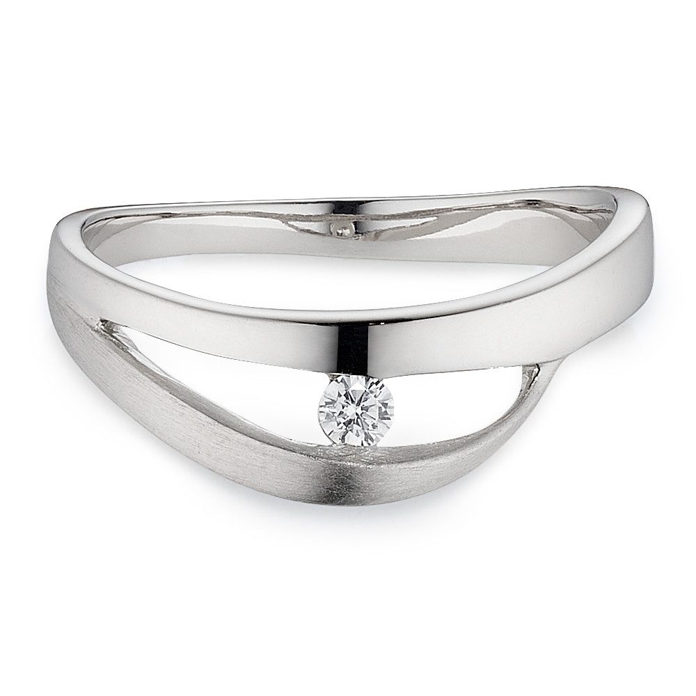 Bruno Banani Silberring Schmuck Geschenk, mit Zirkonia (synth)