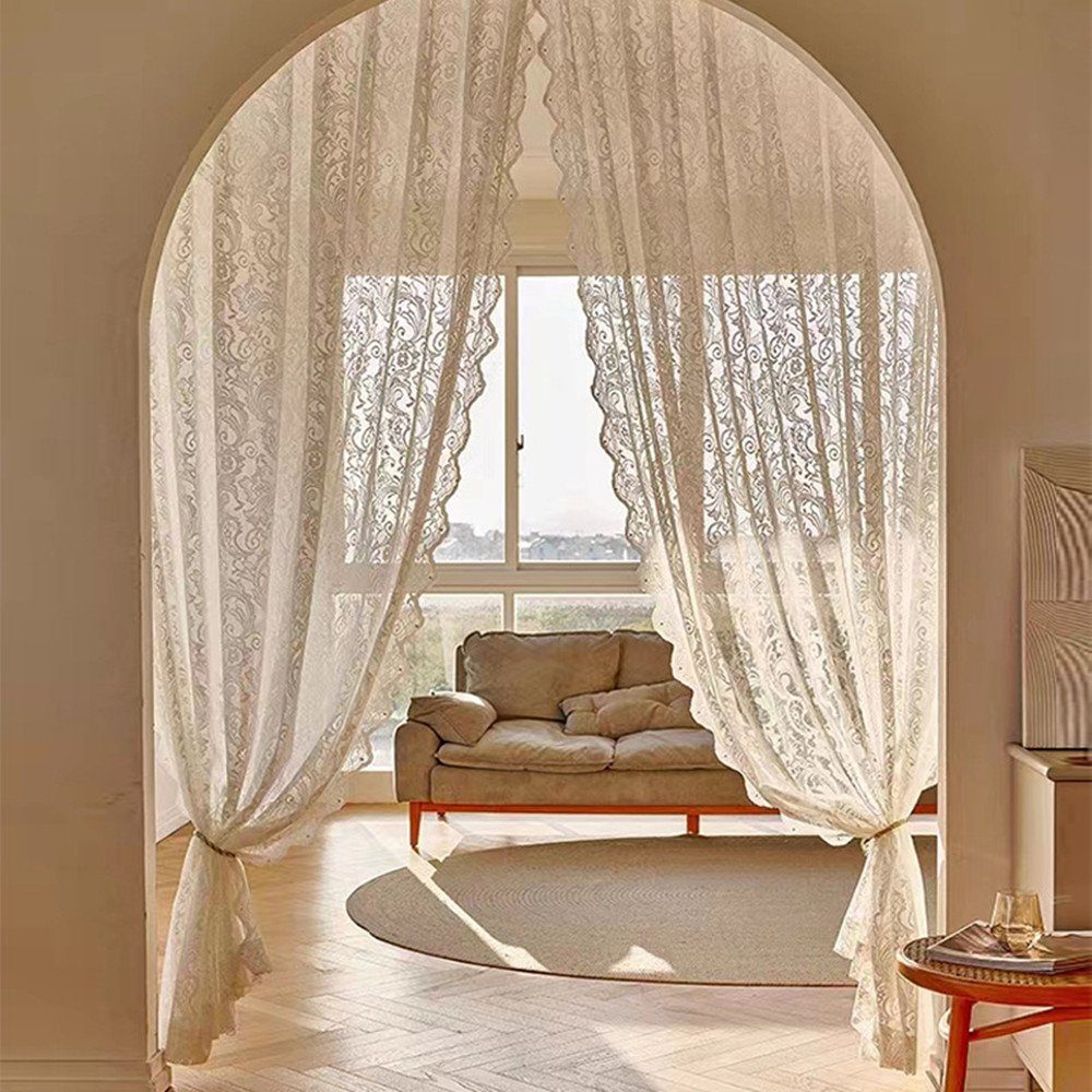 XDeer Vorhang 1-Paar Vorhang Gardinen mit Ösen,Transparent Gardinenschals günstig online kaufen