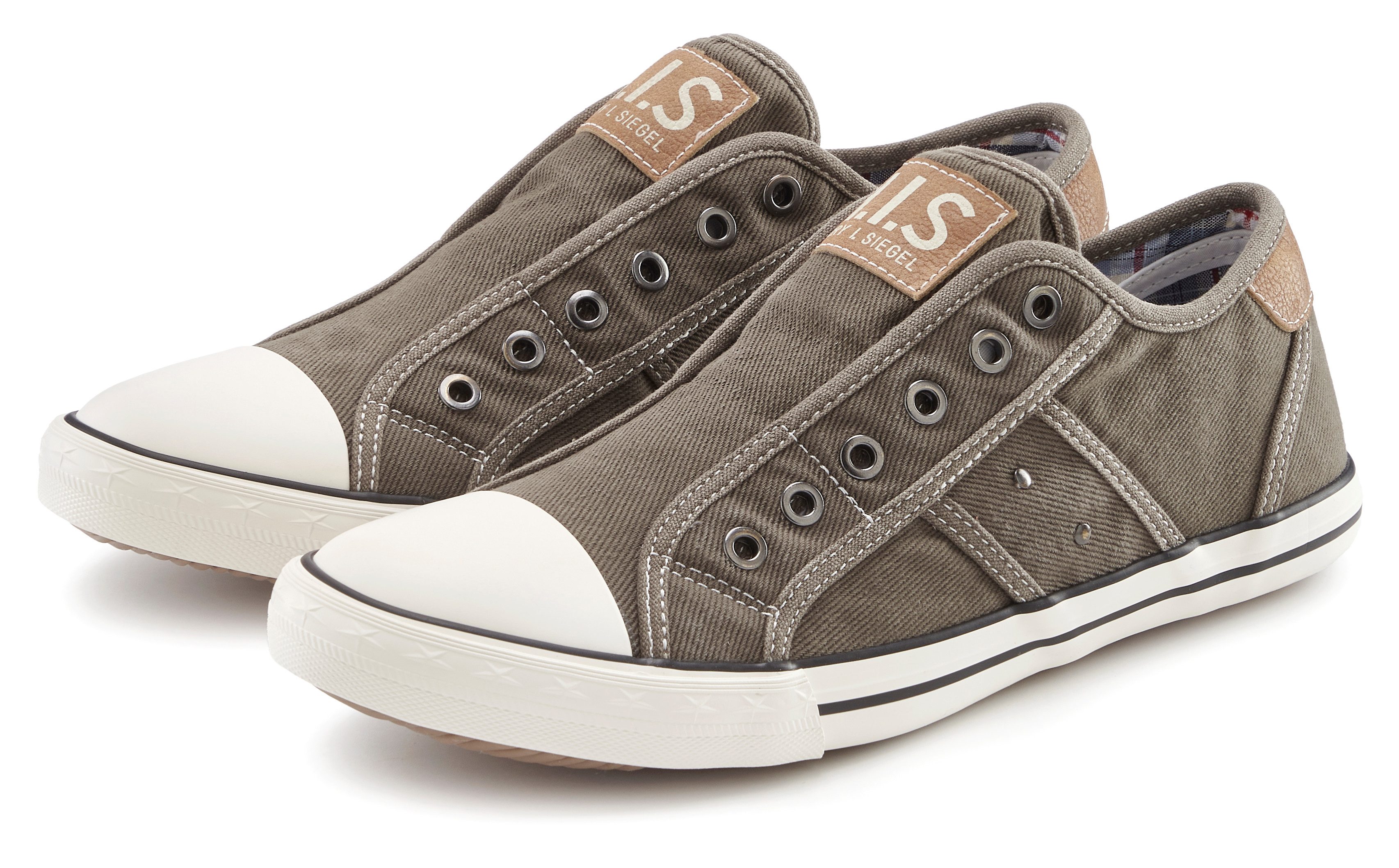 H.I.S Textilschuh, Stoffschuh, Turnschuh, Halbschuh, Freizeitschuh, Slipper Sneaker Slip-On-Sneaker aus weichem Textilmaterial, Unisex