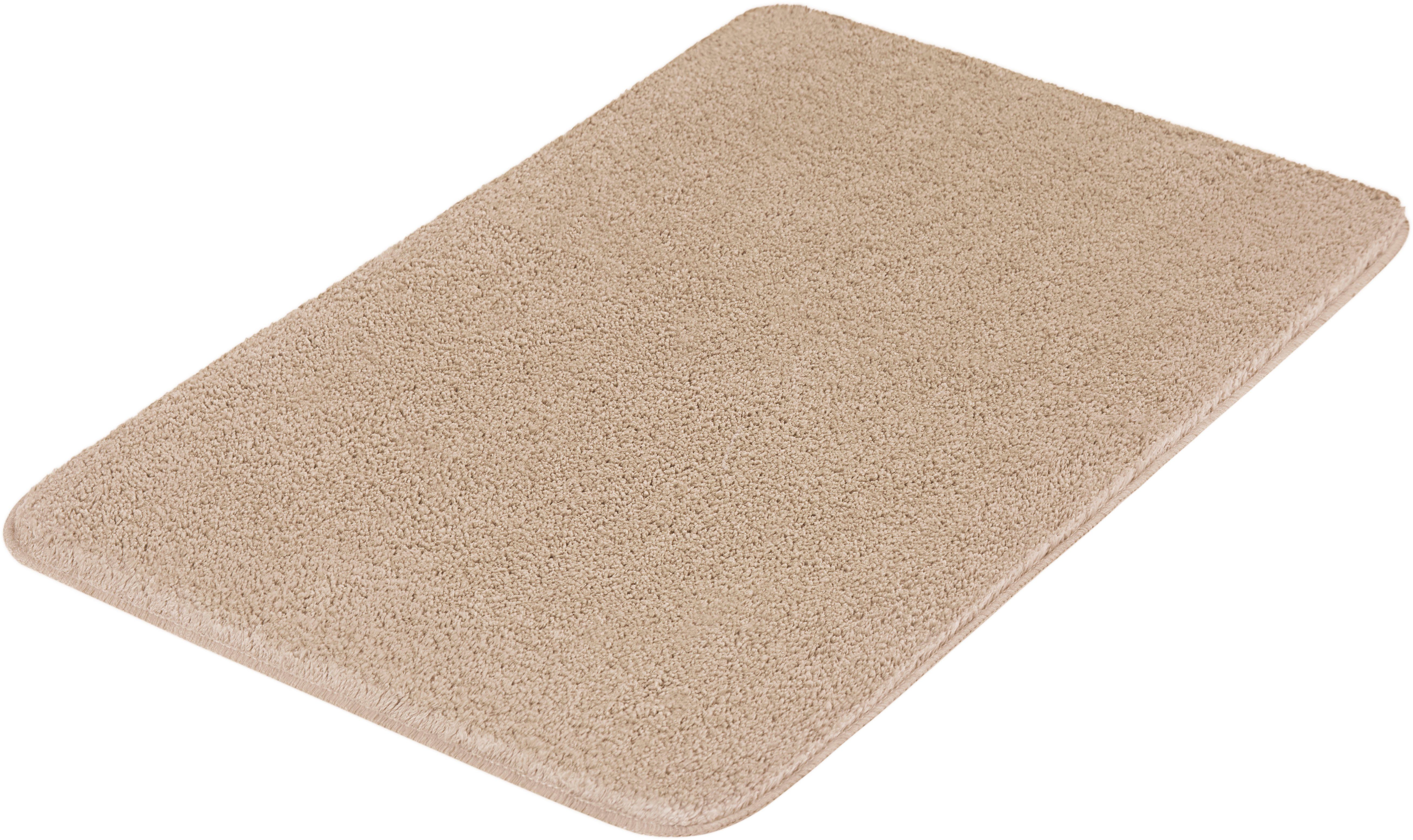 MEUSCH Badematte Super Soft, Höhe 23 mm, rutschhemmend beschichtet, strapazierfähig, fußbodenheizungsgeeignet, Polyacryl, quadratisch, WC Vorleger mit Ausschnitt, Badteppich, Uni Farben, besonders flauschig & weich, waschbar