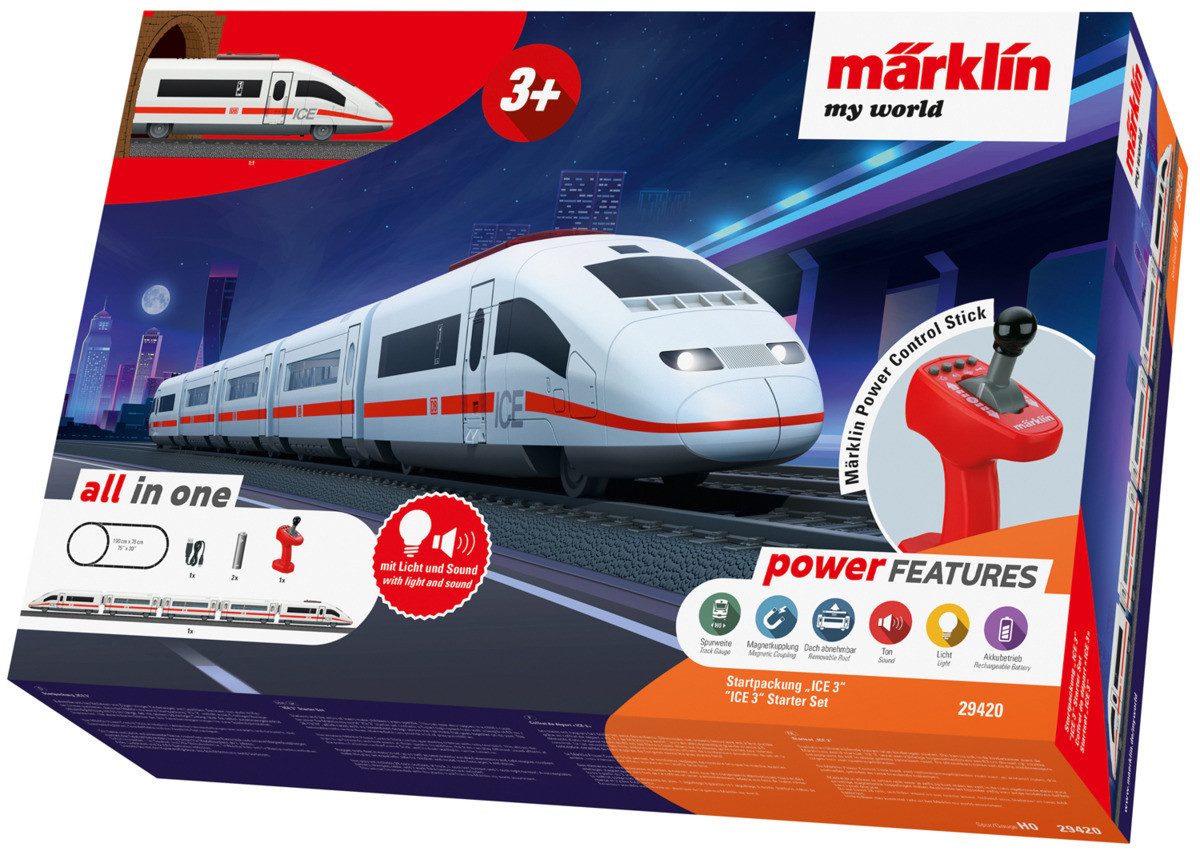 Märklin Spielzeug-Eisenbahn märklin my world Startpackung ICE 3 Spur H0