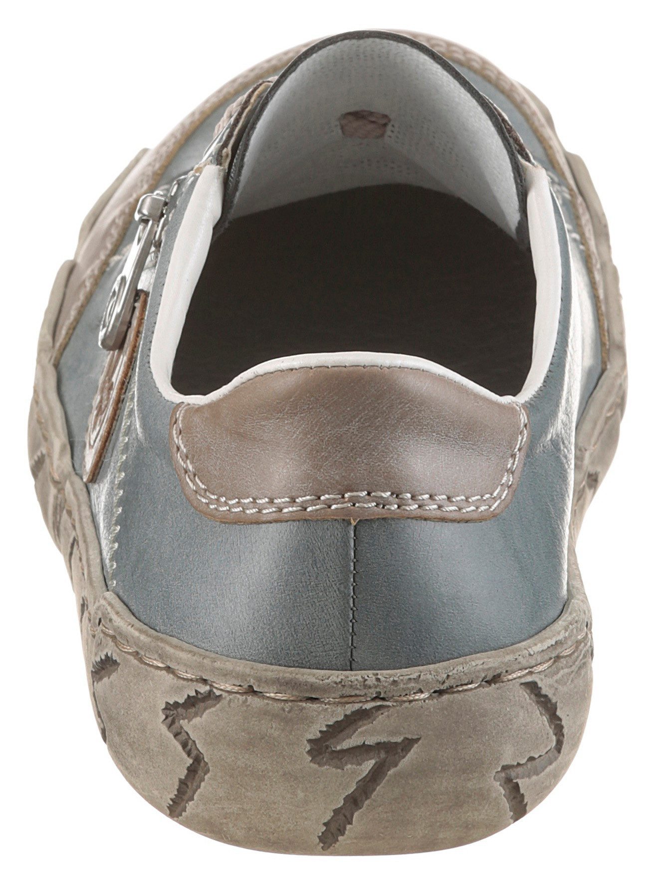 Rieker Sneaker mit Zierreißverschluss, Freizeitschuh, Halbschuh, Schnürschuh