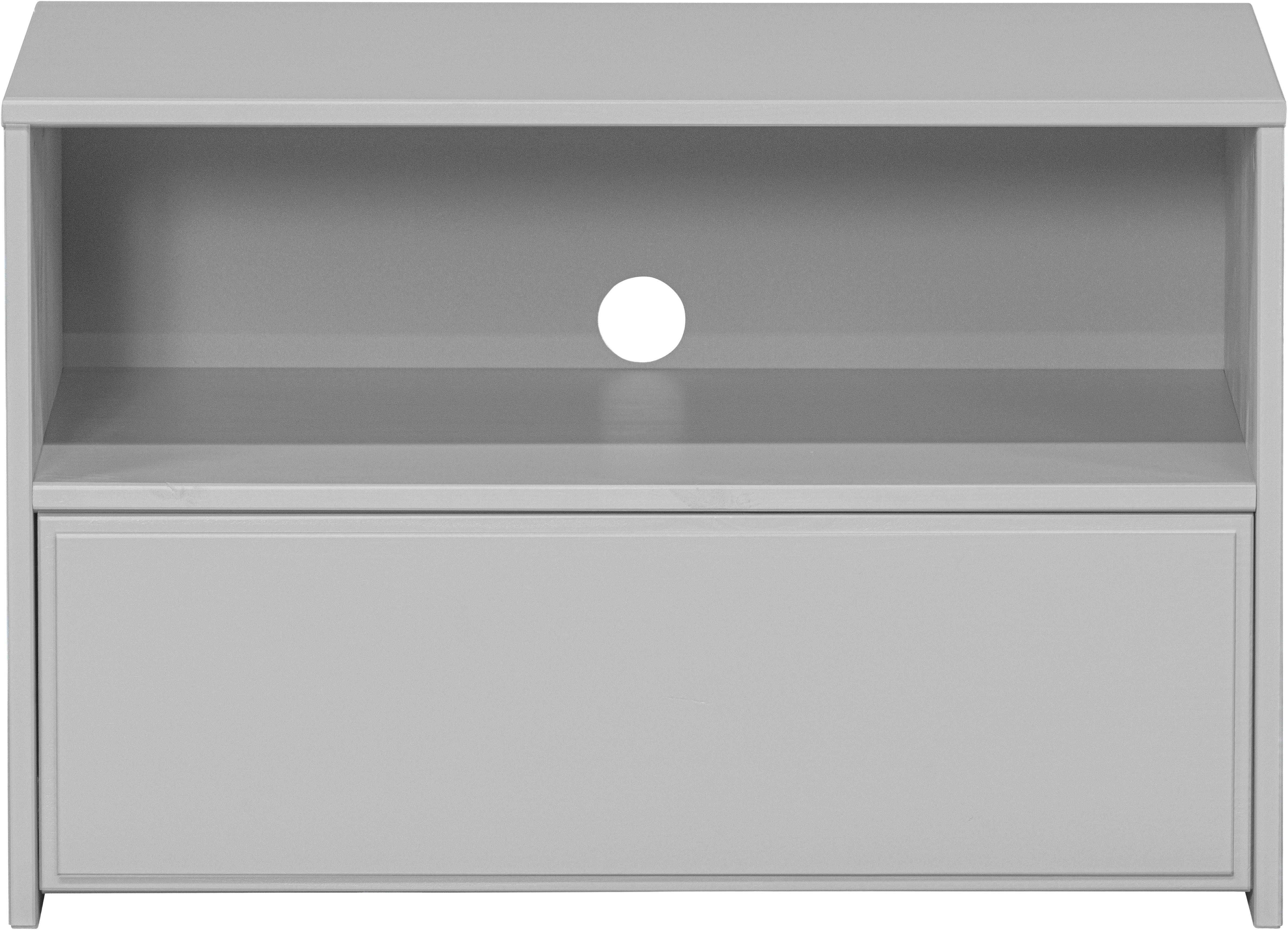 WOOOD Lowboard Yissa mit FSC® Massivkiefer und offenem Stauraum, FSC® Massivkiefer, modular erweiterbar, Tragkraft 15 kg