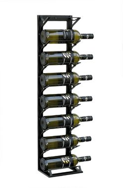 DanDiBo Weinregal Flaschenregal Etude Wand & Stand Metall Schwarz 96318 Flaschenständer für 8 Flaschen Regal Flaschenhalter Weinflaschenregal, Echter Hingucker für alle Weinfans / Tolles Geschenk