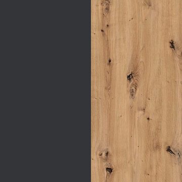 rauch Nachtkommode Dark&Wood by Aditio, im Industrial Style mit Kufenfuß, 3 Schubladen mit Softclose-Funktion